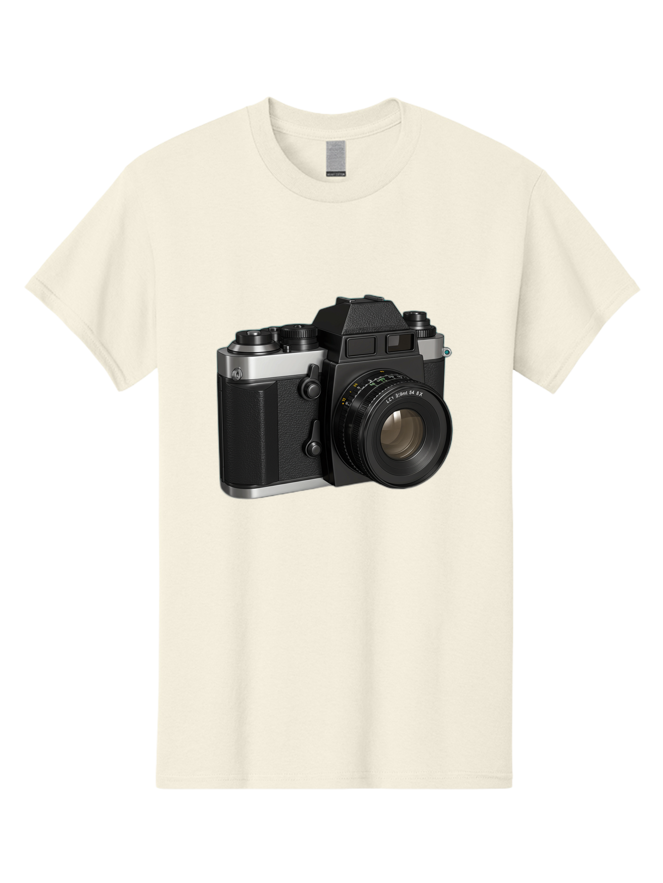 Mc-Lens-50Mm-F2 Men'S Graphic Tee, 100% Cotton, Comfortable Casual Summer Wear, Machine Washable, Vintage Camera, Photography Equipment, Film Camera, Classic Design, Black And Silver, Camera Lens, Photography Gear, Lc Ersin 28 Fx Lens Bae491