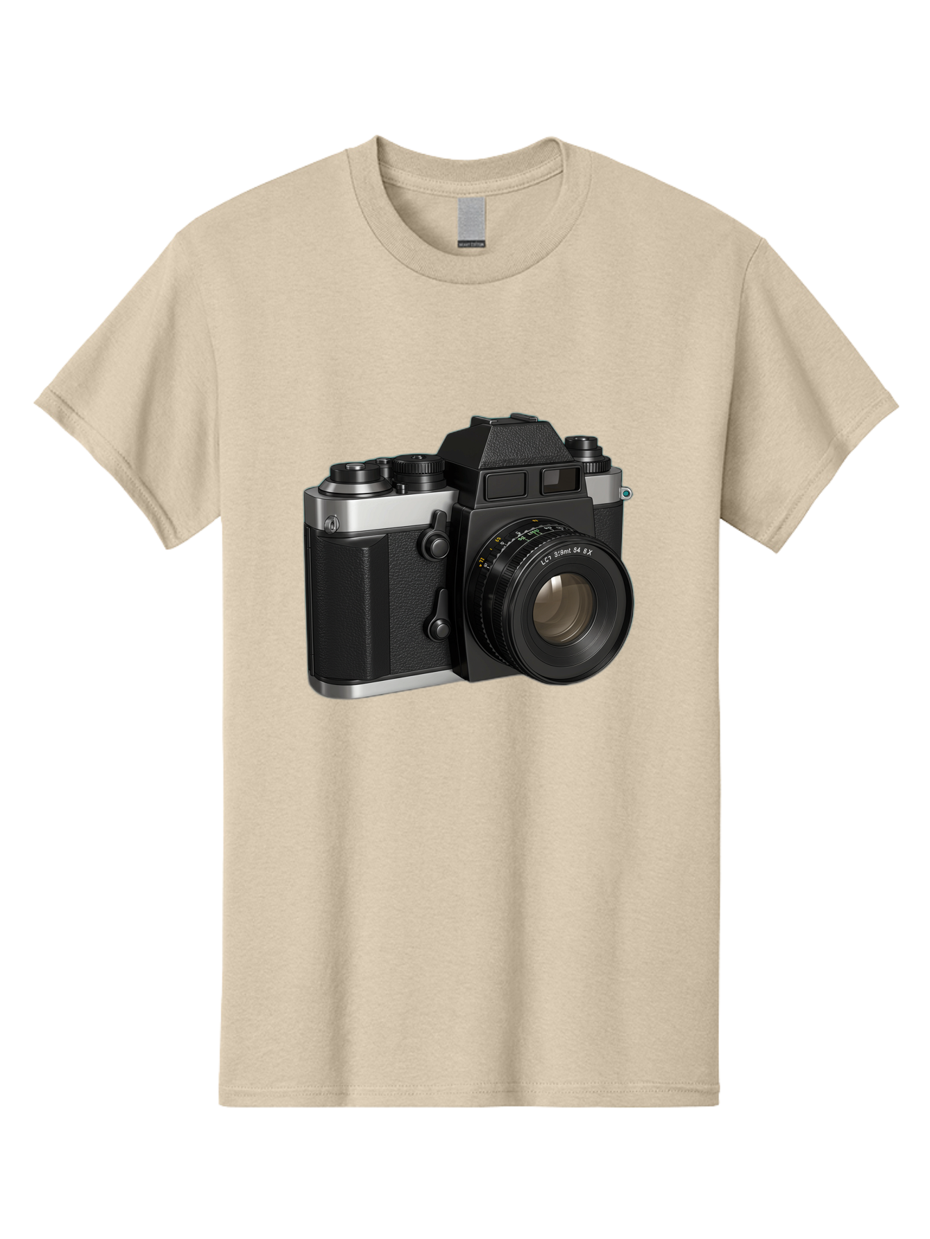 Mc-Lens-50Mm-F2 Men'S Graphic Tee, 100% Cotton, Comfortable Casual Summer Wear, Machine Washable, Vintage Camera, Photography Equipment, Film Camera, Classic Design, Black And Silver, Camera Lens, Photography Gear, Lc Ersin 28 Fx Lens Bae491