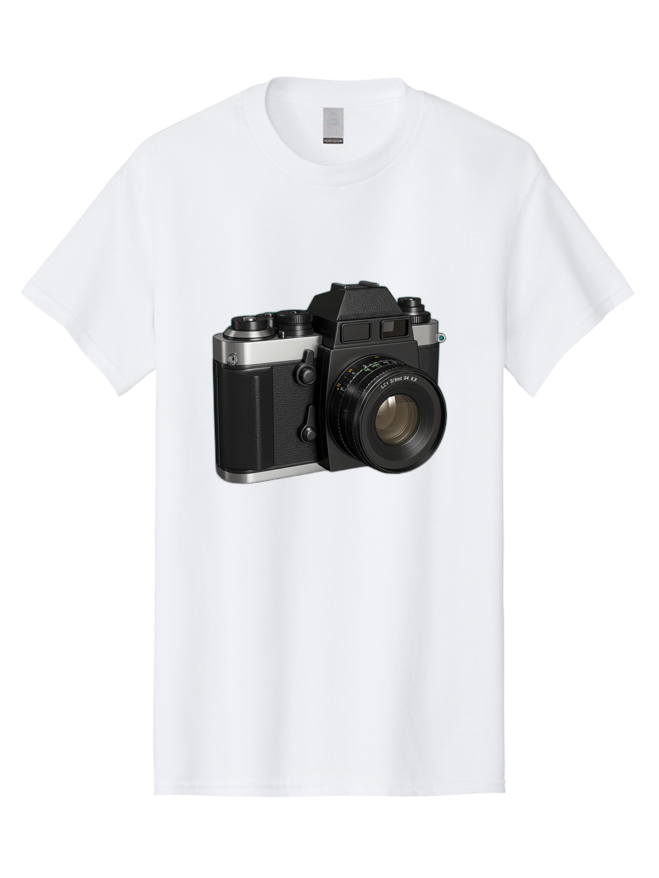Mc-Lens-50Mm-F2 Men'S Graphic Tee, 100% Cotton, Comfortable Casual Summer Wear, Machine Washable, Vintage Camera, Photography Equipment, Film Camera, Classic Design, Black And Silver, Camera Lens, Photography Gear, Lc Ersin 28 Fx Lens Bae491