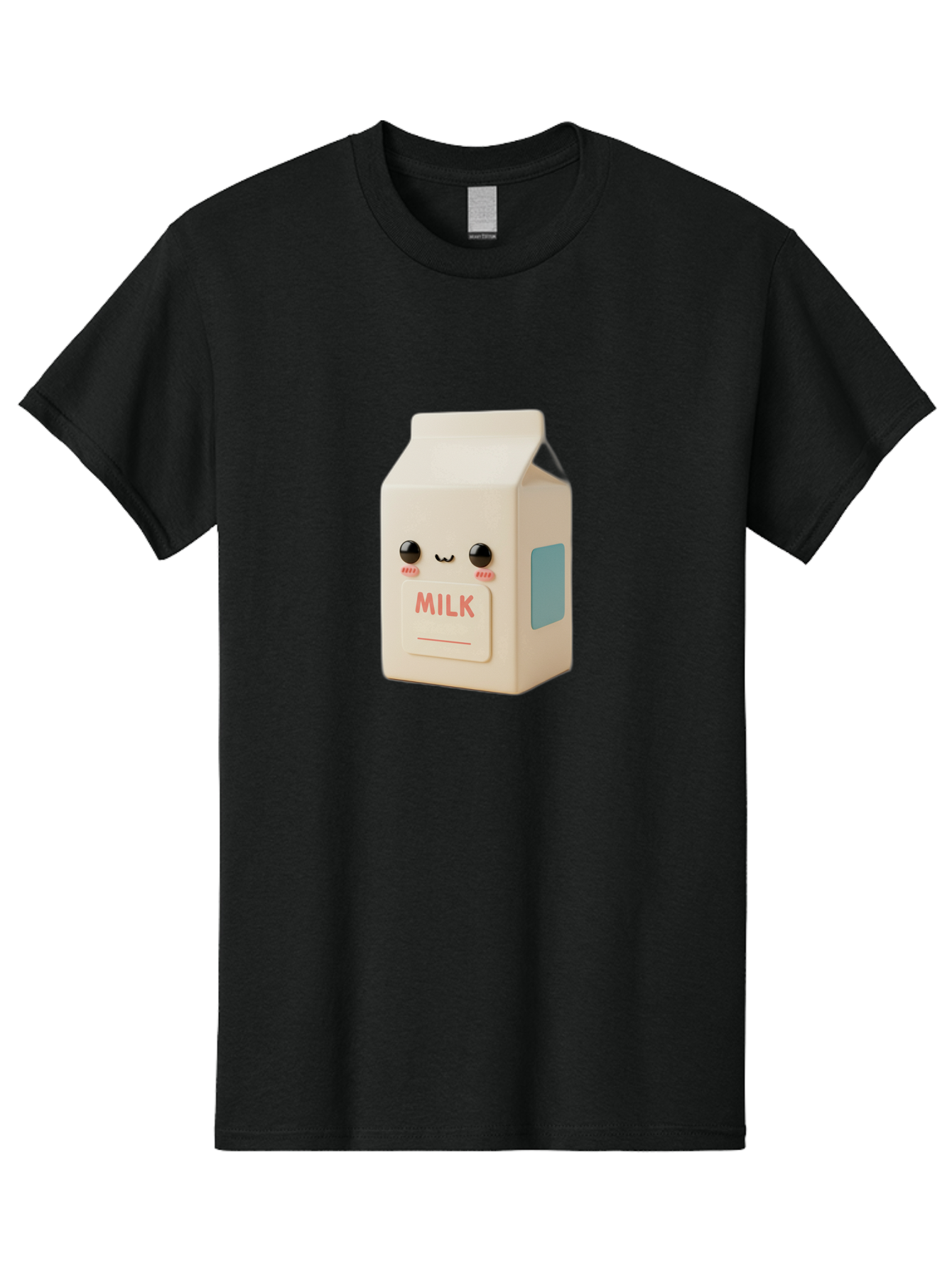 Milk-4 Men'S Graphic Tee, 100% Cotton, Comfortable Casual Summer Wear, Machine Washable, Carton With Face, Cute Character, Kawaii, Adorable, Milk Carton, Funny Expression, Playful Design, Happy Face, Cartoon-Style Bae499