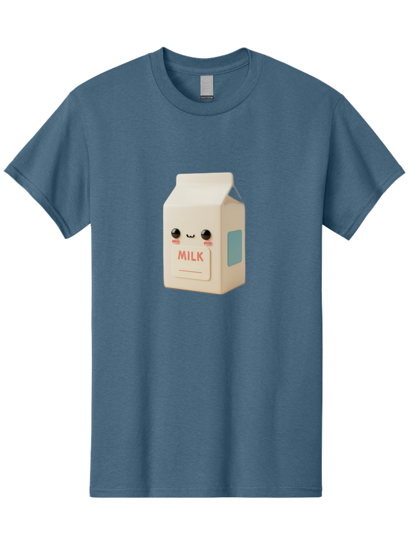 Milk-4 Men'S Graphic Tee, 100% Cotton, Comfortable Casual Summer Wear, Machine Washable, Carton With Face, Cute Character, Kawaii, Adorable, Milk Carton, Funny Expression, Playful Design, Happy Face, Cartoon-Style Bae499