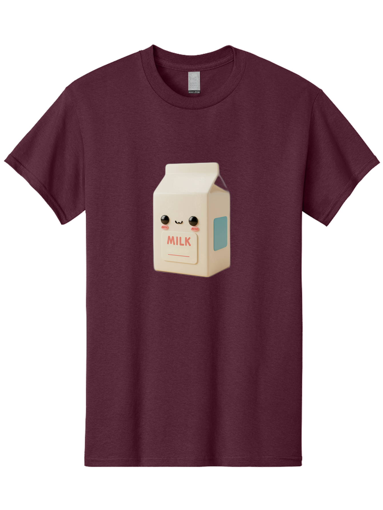 Milk-4 Men'S Graphic Tee, 100% Cotton, Comfortable Casual Summer Wear, Machine Washable, Carton With Face, Cute Character, Kawaii, Adorable, Milk Carton, Funny Expression, Playful Design, Happy Face, Cartoon-Style Bae499