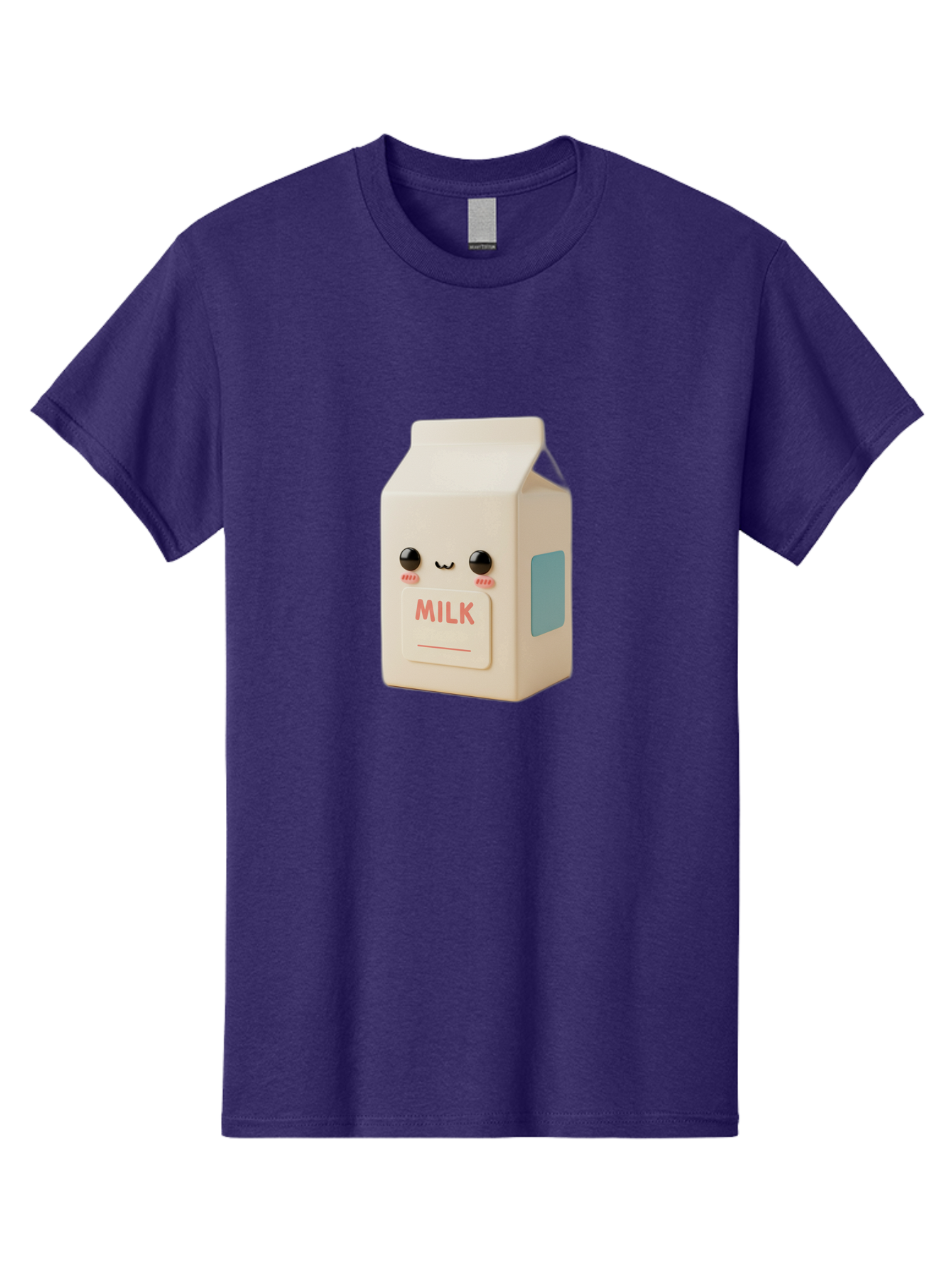 Milk-4 Men'S Graphic Tee, 100% Cotton, Comfortable Casual Summer Wear, Machine Washable, Carton With Face, Cute Character, Kawaii, Adorable, Milk Carton, Funny Expression, Playful Design, Happy Face, Cartoon-Style Bae499