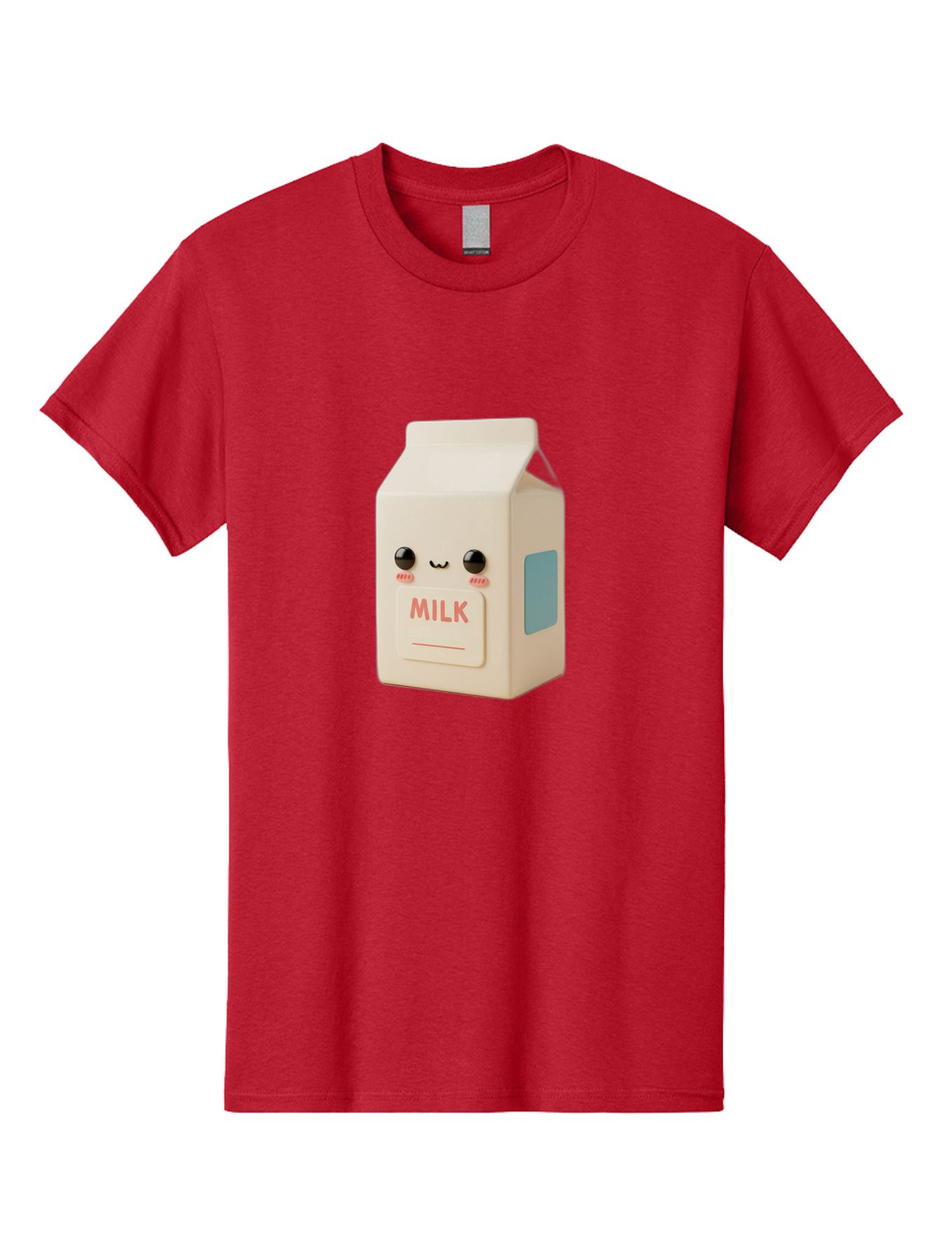 Milk-4 Men'S Graphic Tee, 100% Cotton, Comfortable Casual Summer Wear, Machine Washable, Carton With Face, Cute Character, Kawaii, Adorable, Milk Carton, Funny Expression, Playful Design, Happy Face, Cartoon-Style Bae499