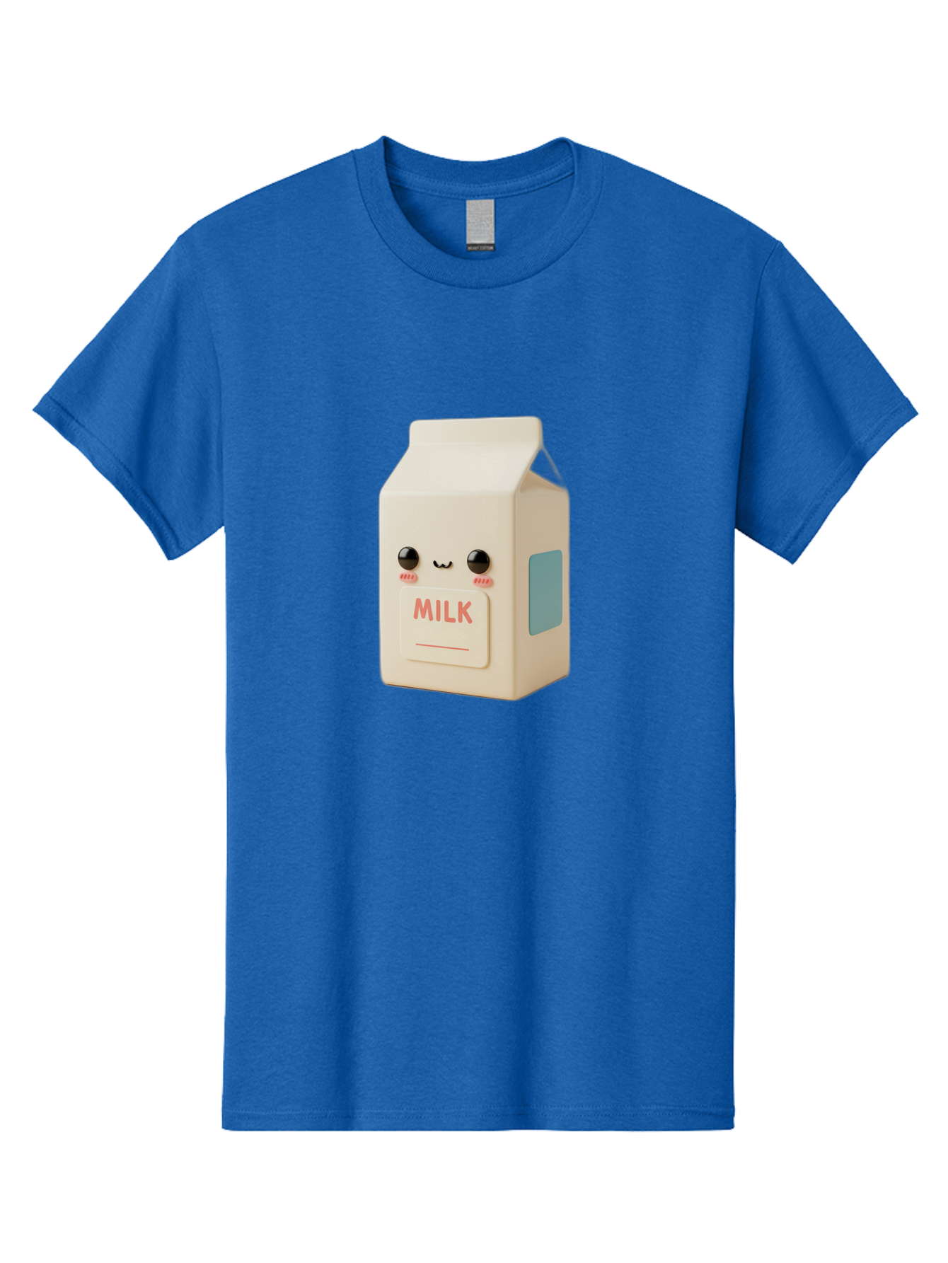 Milk-4 Men'S Graphic Tee, 100% Cotton, Comfortable Casual Summer Wear, Machine Washable, Carton With Face, Cute Character, Kawaii, Adorable, Milk Carton, Funny Expression, Playful Design, Happy Face, Cartoon-Style Bae499