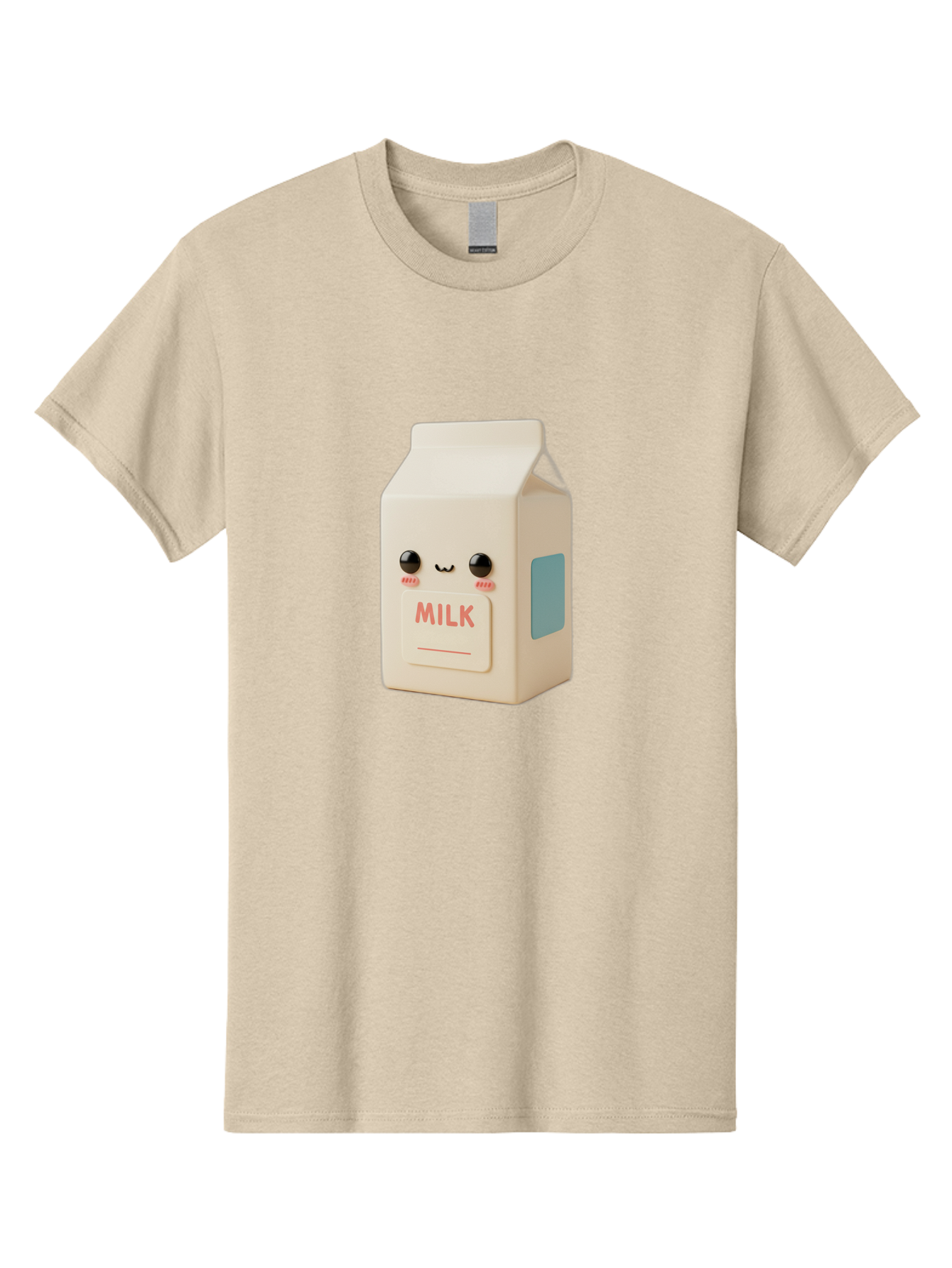 Milk-4 Men'S Graphic Tee, 100% Cotton, Comfortable Casual Summer Wear, Machine Washable, Carton With Face, Cute Character, Kawaii, Adorable, Milk Carton, Funny Expression, Playful Design, Happy Face, Cartoon-Style Bae499