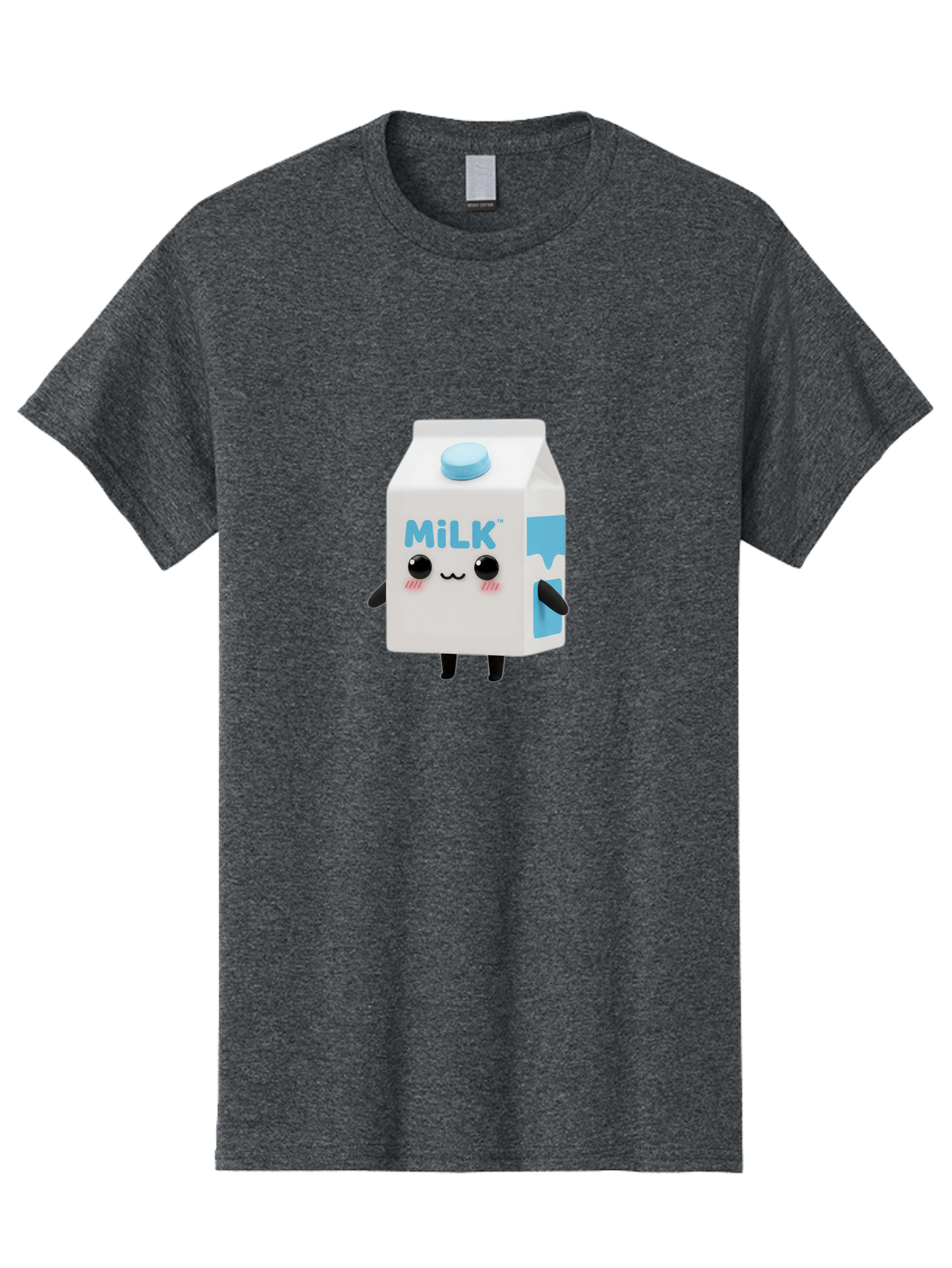 Milk Men'S Graphic Tee, 100% Cotton, Comfortable Casual Summer Wear, Machine Washable, Cartoon Milk Carton, Illustrated Beverage, Cute Character Design, Funny Packaging, Dairy Product, Kawaii Culture, Cartoon Character Bae504