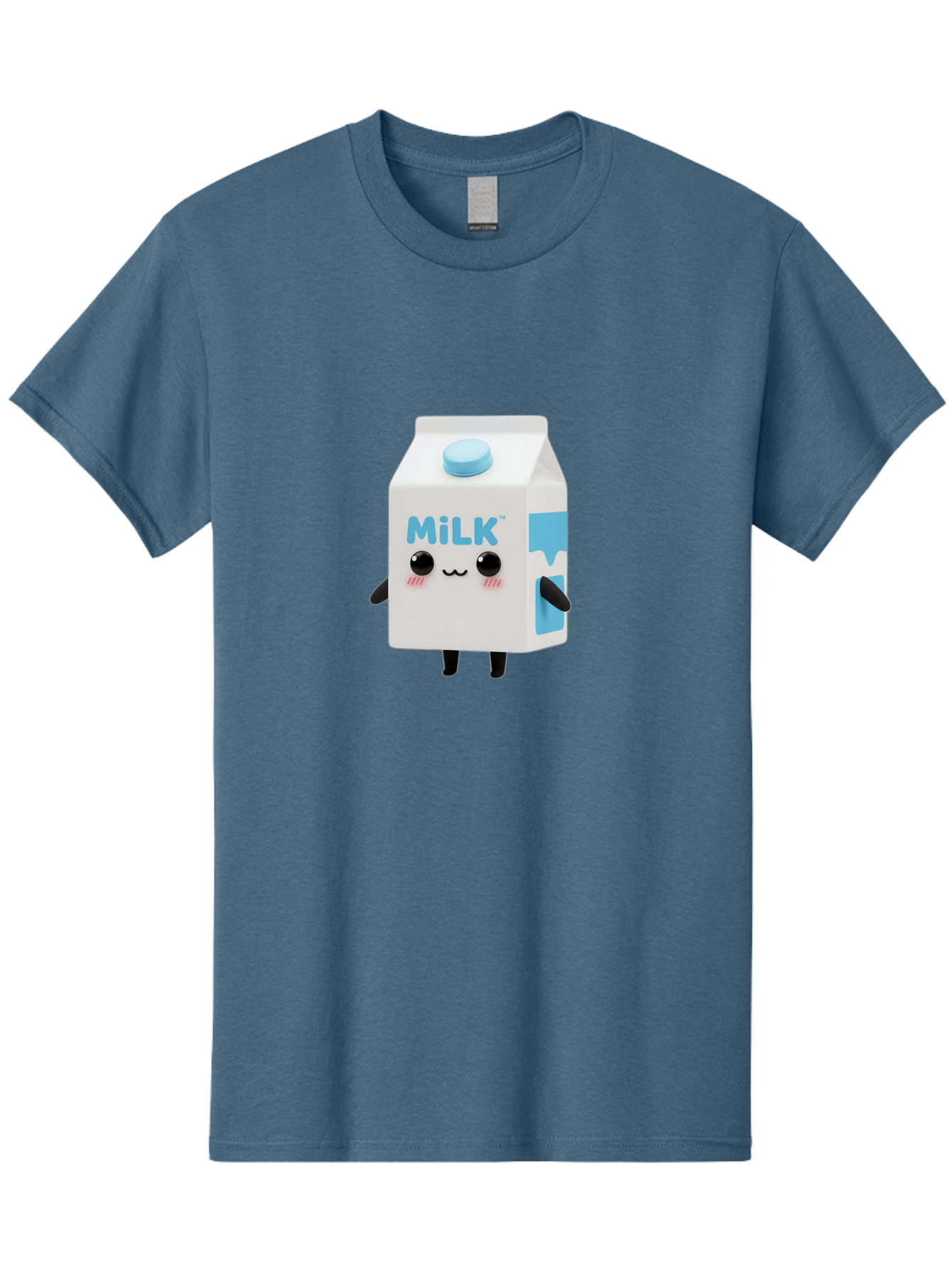 Milk Men'S Graphic Tee, 100% Cotton, Comfortable Casual Summer Wear, Machine Washable, Cartoon Milk Carton, Illustrated Beverage, Cute Character Design, Funny Packaging, Dairy Product, Kawaii Culture, Cartoon Character Bae504