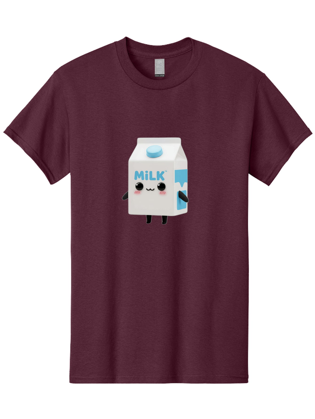 Milk Men'S Graphic Tee, 100% Cotton, Comfortable Casual Summer Wear, Machine Washable, Cartoon Milk Carton, Illustrated Beverage, Cute Character Design, Funny Packaging, Dairy Product, Kawaii Culture, Cartoon Character Bae504