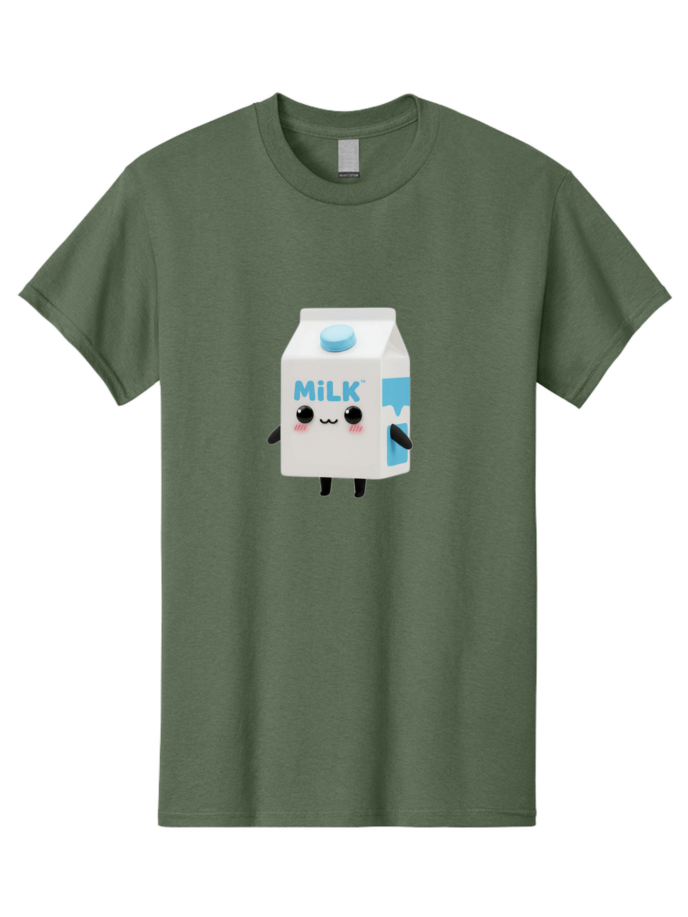 Milk Men'S Graphic Tee, 100% Cotton, Comfortable Casual Summer Wear, Machine Washable, Cartoon Milk Carton, Illustrated Beverage, Cute Character Design, Funny Packaging, Dairy Product, Kawaii Culture, Cartoon Character Bae504