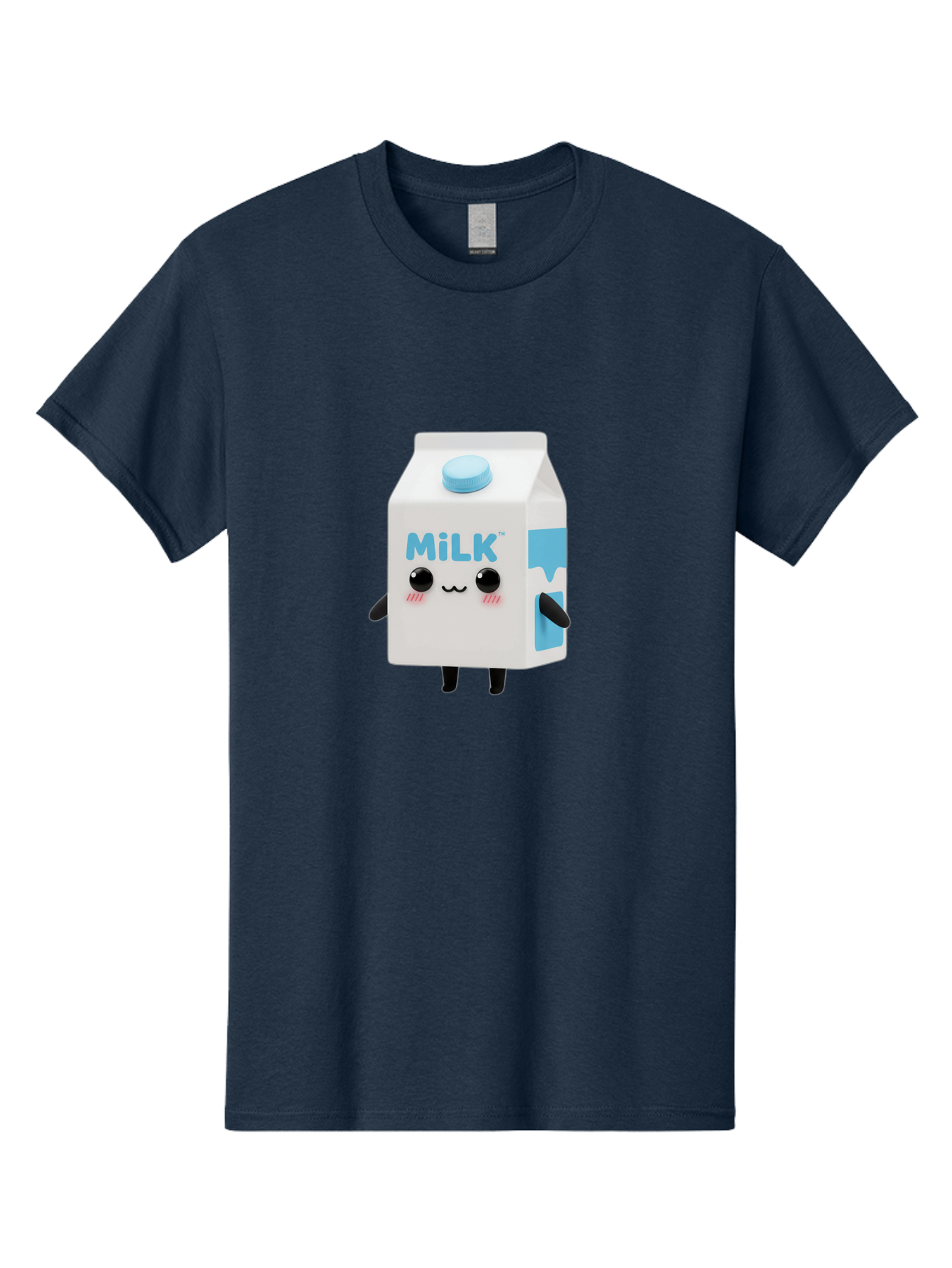 Milk Men'S Graphic Tee, 100% Cotton, Comfortable Casual Summer Wear, Machine Washable, Cartoon Milk Carton, Illustrated Beverage, Cute Character Design, Funny Packaging, Dairy Product, Kawaii Culture, Cartoon Character Bae504