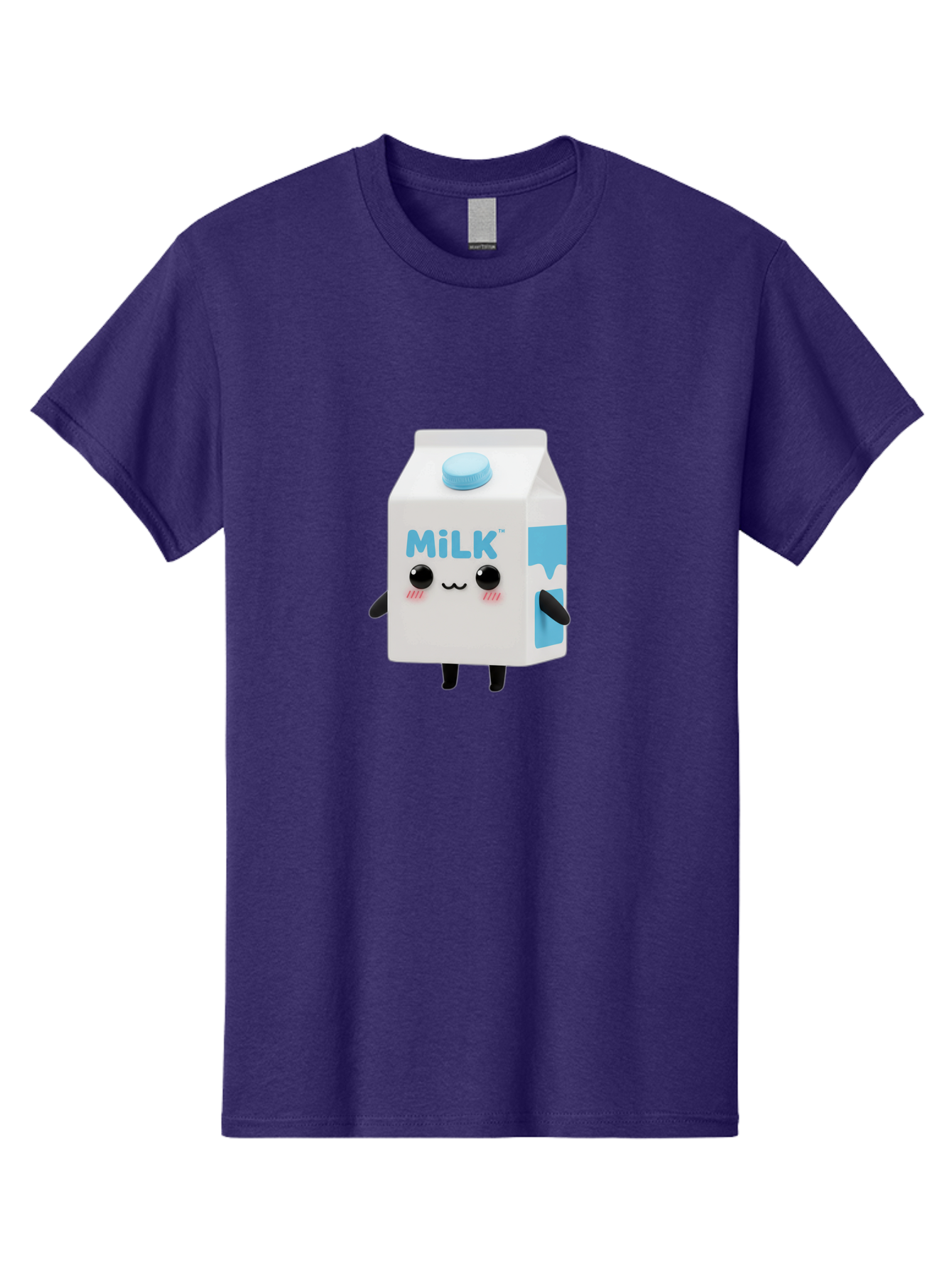 Milk Men'S Graphic Tee, 100% Cotton, Comfortable Casual Summer Wear, Machine Washable, Cartoon Milk Carton, Illustrated Beverage, Cute Character Design, Funny Packaging, Dairy Product, Kawaii Culture, Cartoon Character Bae504
