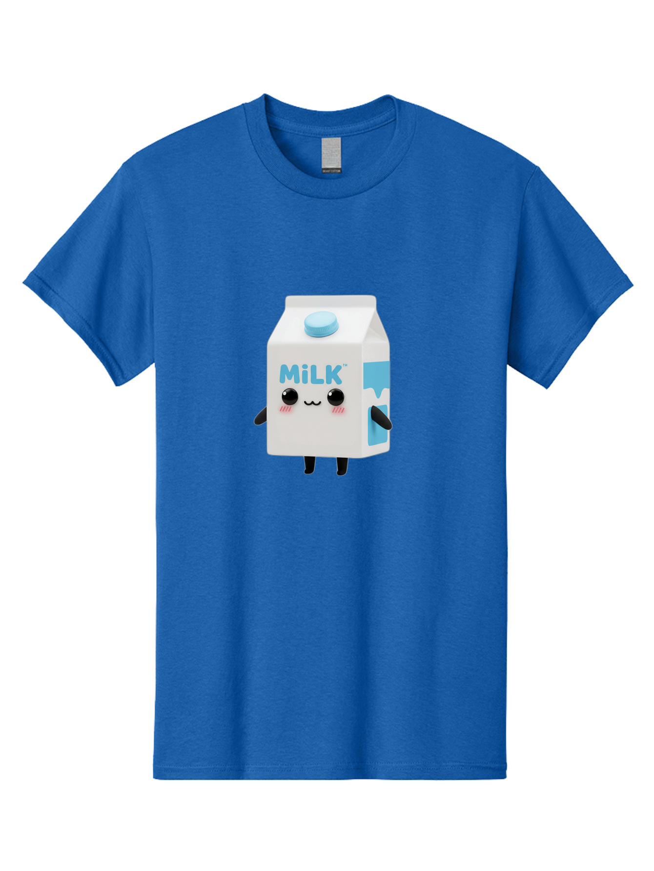 Milk Men'S Graphic Tee, 100% Cotton, Comfortable Casual Summer Wear, Machine Washable, Cartoon Milk Carton, Illustrated Beverage, Cute Character Design, Funny Packaging, Dairy Product, Kawaii Culture, Cartoon Character Bae504