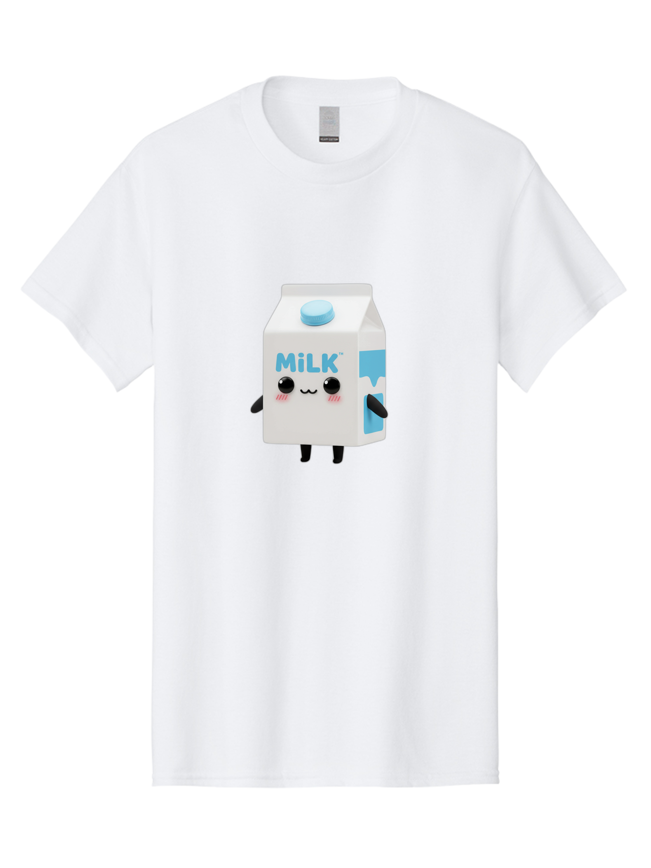 Milk Men'S Graphic Tee, 100% Cotton, Comfortable Casual Summer Wear, Machine Washable, Cartoon Milk Carton, Illustrated Beverage, Cute Character Design, Funny Packaging, Dairy Product, Kawaii Culture, Cartoon Character Bae504