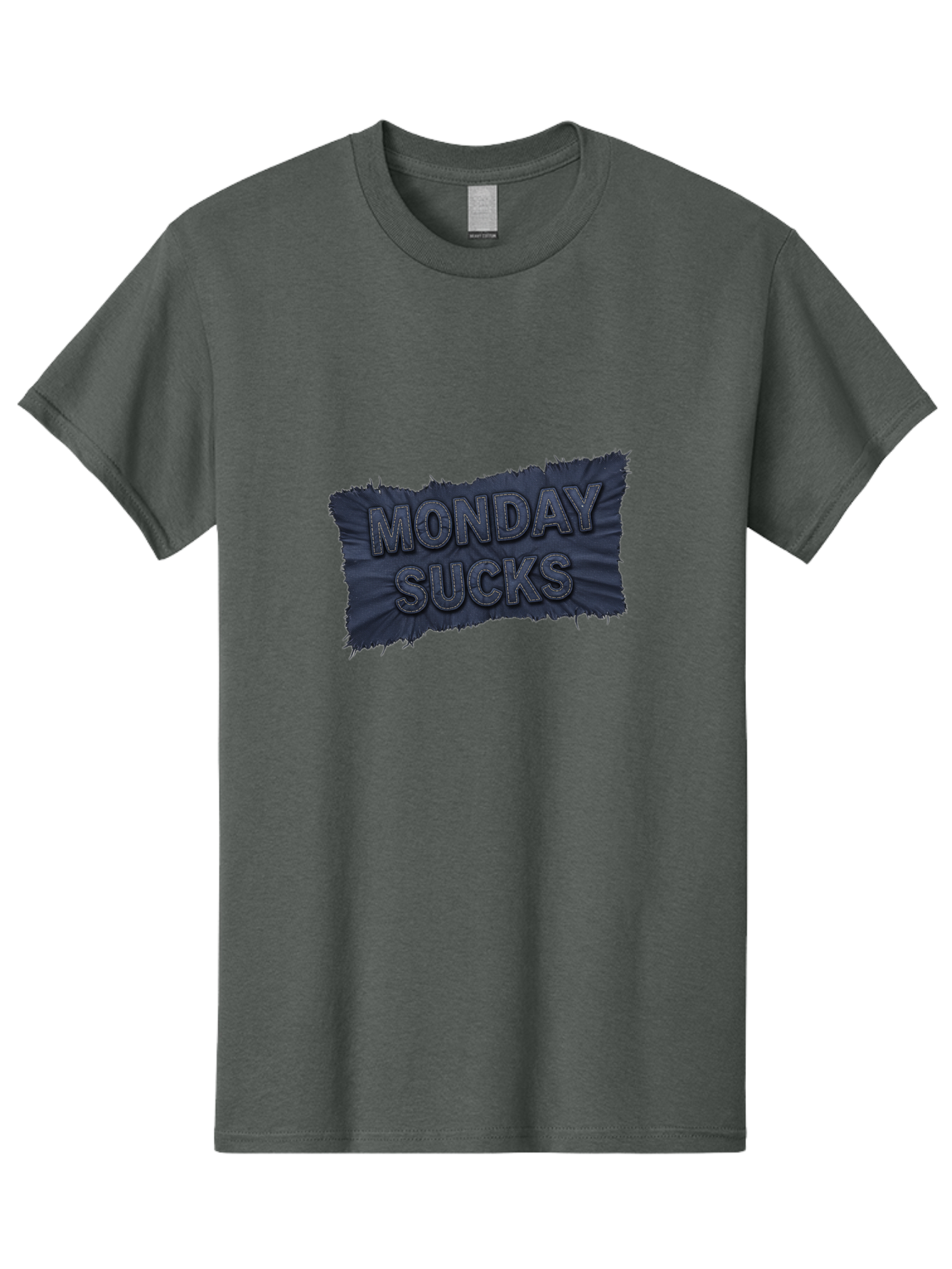 Monday-Sucks Men'S Graphic Tee, 100% Cotton, Comfortable Casual Summer Wear, Machine Washable, Motivation, Monday Blues, Negative Vibes, Motivational Quote, Funny Saying, Humor, Meme, Grunge Style, Bold Text, Inspirational Phrase Bae535