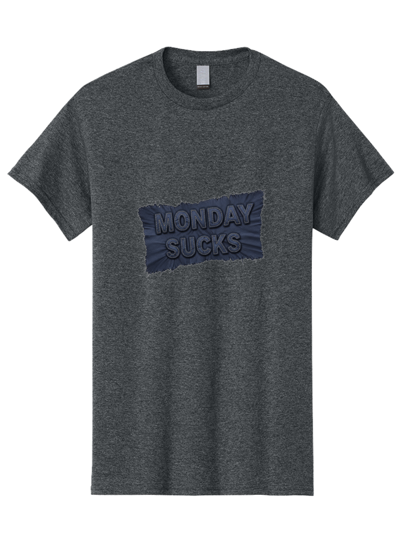 Monday-Sucks Men'S Graphic Tee, 100% Cotton, Comfortable Casual Summer Wear, Machine Washable, Motivation, Monday Blues, Negative Vibes, Motivational Quote, Funny Saying, Humor, Meme, Grunge Style, Bold Text, Inspirational Phrase Bae535
