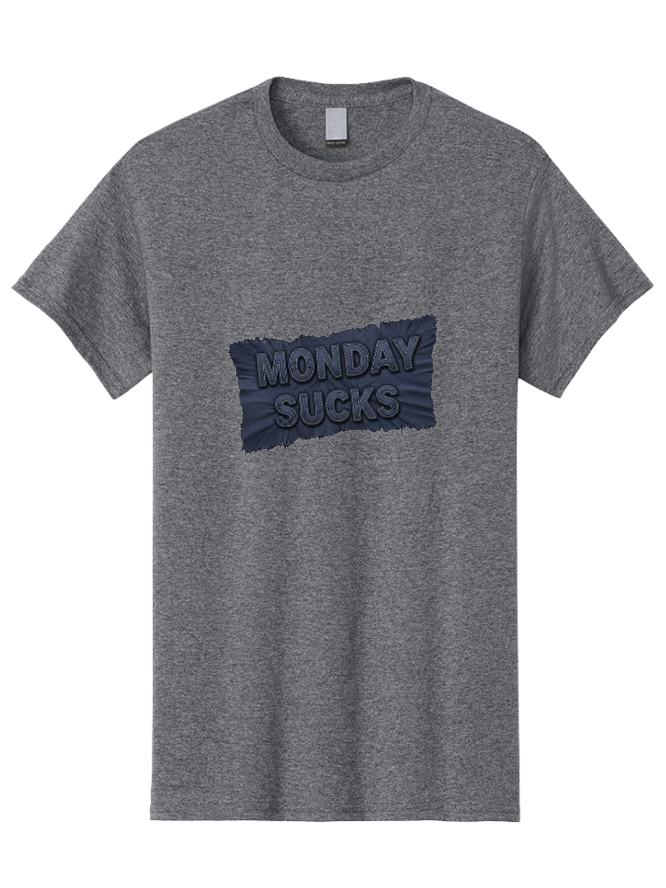 Monday-Sucks Men'S Graphic Tee, 100% Cotton, Comfortable Casual Summer Wear, Machine Washable, Motivation, Monday Blues, Negative Vibes, Motivational Quote, Funny Saying, Humor, Meme, Grunge Style, Bold Text, Inspirational Phrase Bae535