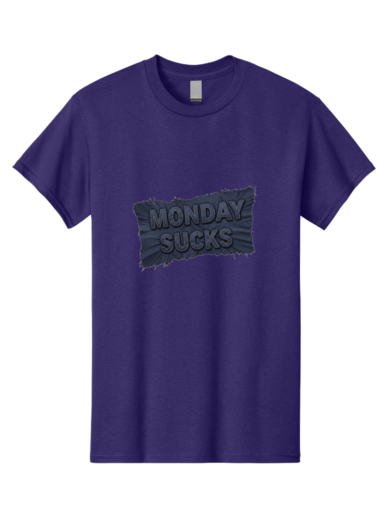 Monday-Sucks Men'S Graphic Tee, 100% Cotton, Comfortable Casual Summer Wear, Machine Washable, Motivation, Monday Blues, Negative Vibes, Motivational Quote, Funny Saying, Humor, Meme, Grunge Style, Bold Text, Inspirational Phrase Bae535
