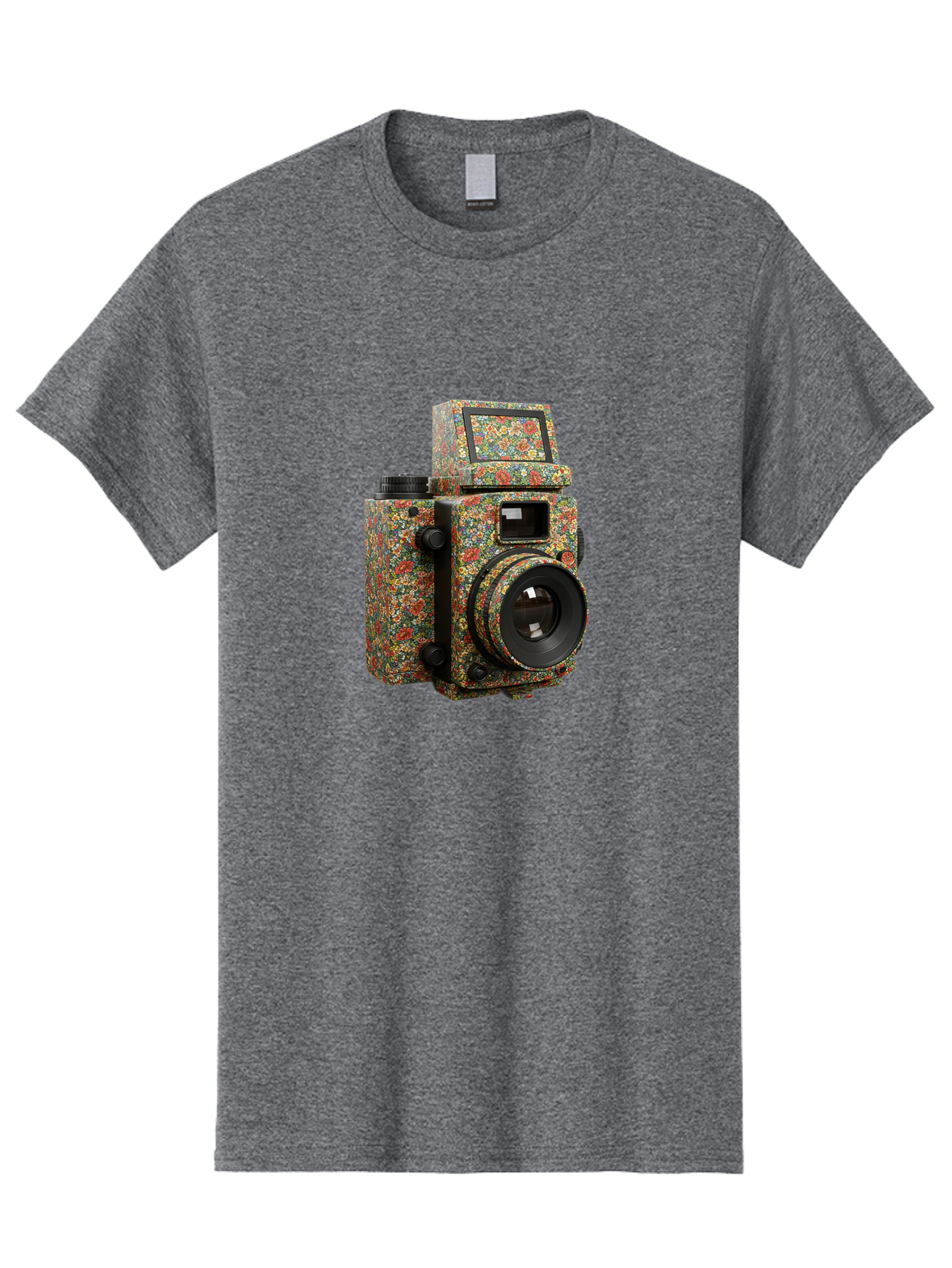 Multicolored-Camera Men'S Graphic Tee, 100% Cotton, Comfortable Casual Summer Wear, Machine Washable, Multicolored Paint Splatters, Artistic Camera Design, Vibrant Decor, Photography Equipment, Creative Expression, Unique Art Piece, Bae565