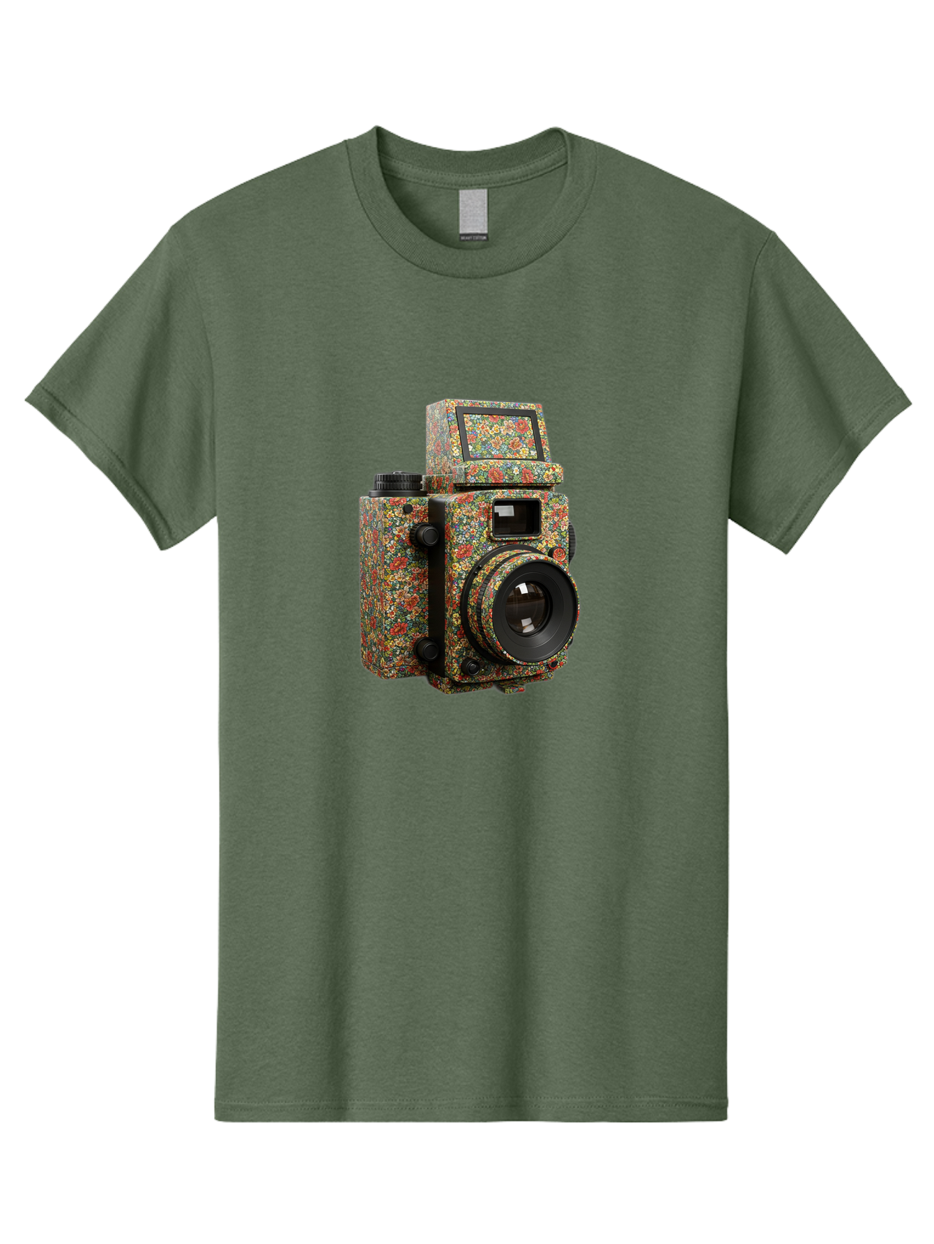Multicolored-Camera Men'S Graphic Tee, 100% Cotton, Comfortable Casual Summer Wear, Machine Washable, Multicolored Paint Splatters, Artistic Camera Design, Vibrant Decor, Photography Equipment, Creative Expression, Unique Art Piece, Bae565