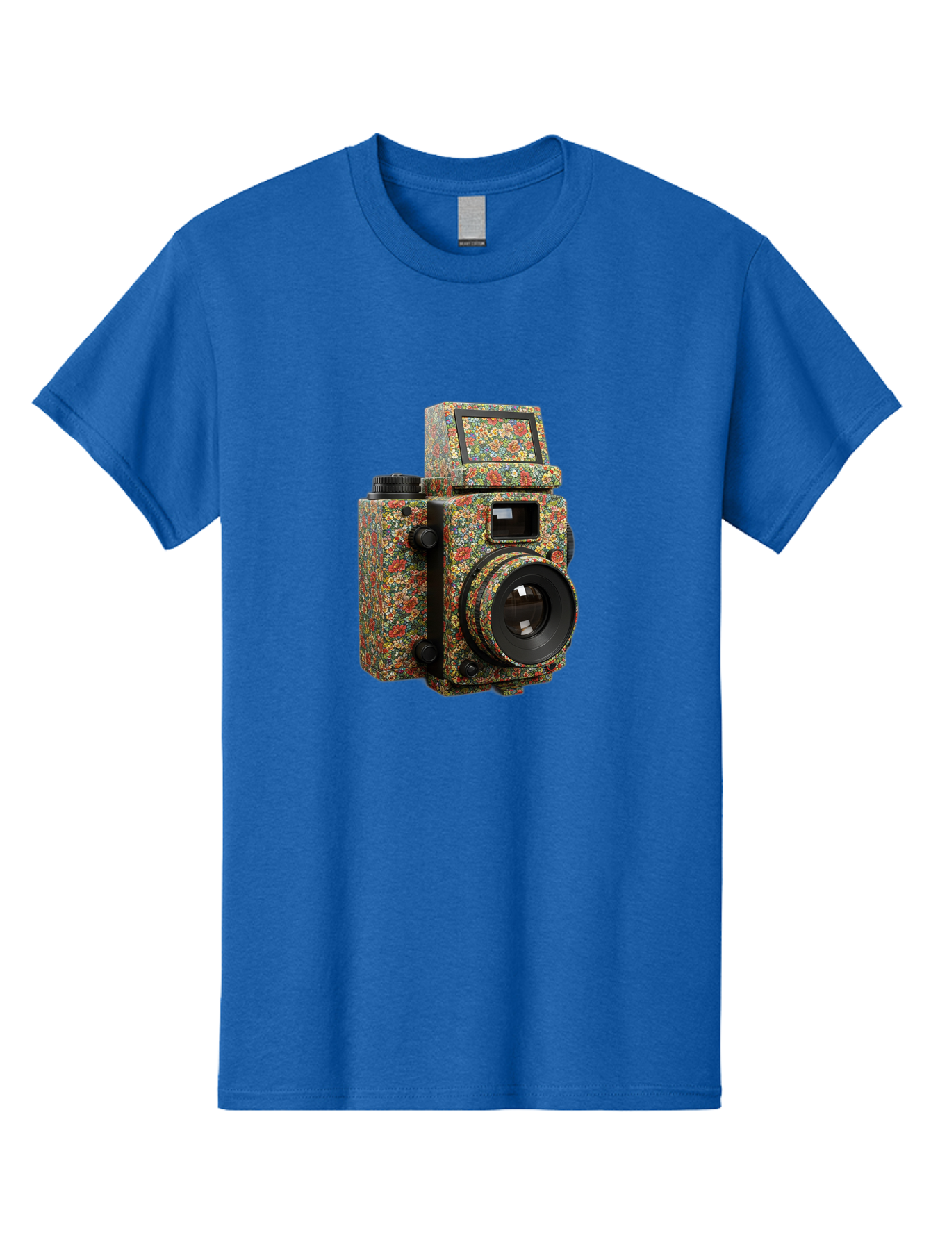 Multicolored-Camera Men'S Graphic Tee, 100% Cotton, Comfortable Casual Summer Wear, Machine Washable, Multicolored Paint Splatters, Artistic Camera Design, Vibrant Decor, Photography Equipment, Creative Expression, Unique Art Piece, Bae565
