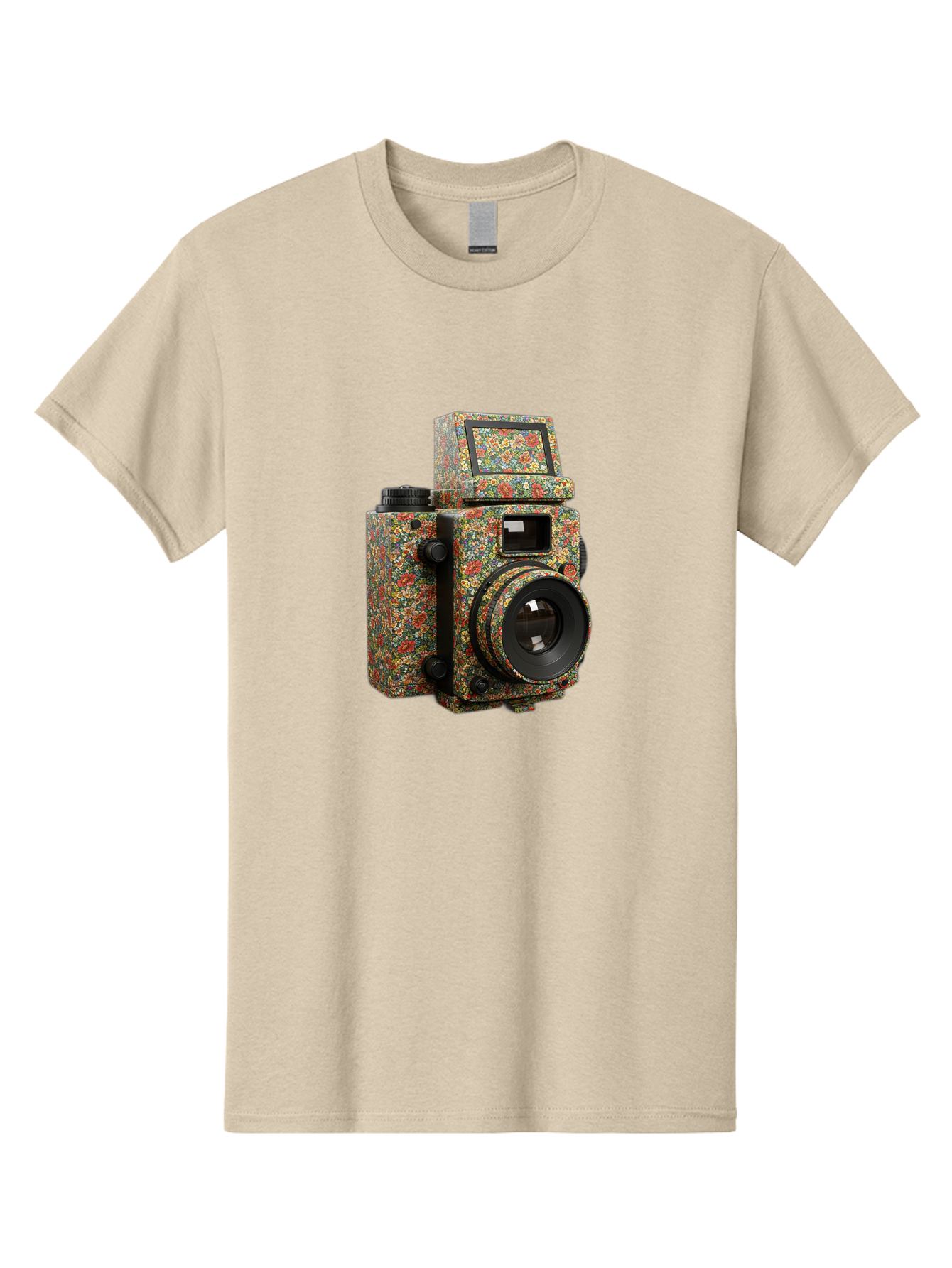 Multicolored-Camera Men'S Graphic Tee, 100% Cotton, Comfortable Casual Summer Wear, Machine Washable, Multicolored Paint Splatters, Artistic Camera Design, Vibrant Decor, Photography Equipment, Creative Expression, Unique Art Piece, Bae565