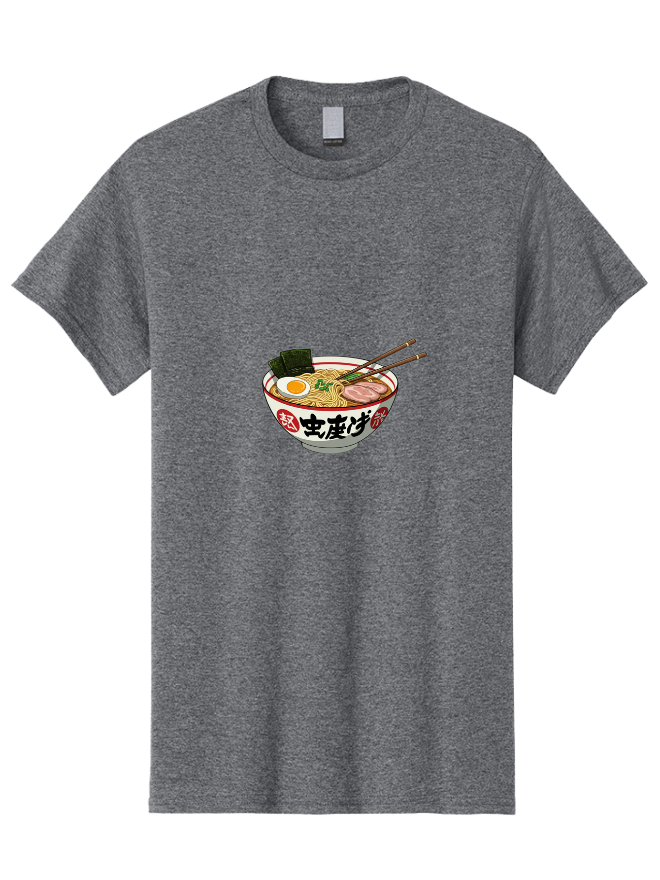 Noodles-Ramen Men'S Graphic Tee, 100% Cotton, Comfortable Casual Summer Wear, Machine Washable, Ramen With Egg, Pork Slices, Seaweed, Chopsticks, Japanese Cuisine, Noodle Soup, Savory Dish, Asian Food, Delicious Meal Bae569