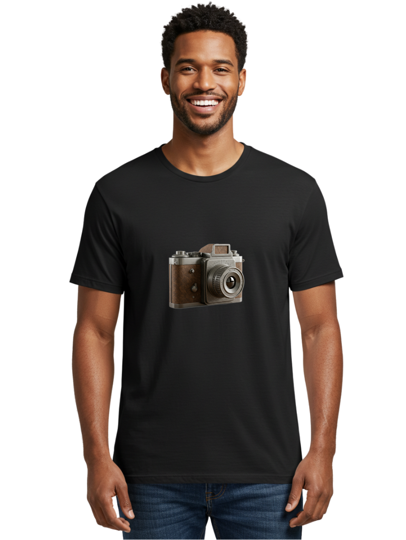 Old-Camera-1 Men'S Graphic Tee, 100% Cotton, Comfortable Casual Summer Wear, Machine Washable, Vintage Camera, Retro Photography, Antique Camera, Old Camera, Photography Equipment, Camera Lens, Classic Design, Nostalgic Feel, Bae570