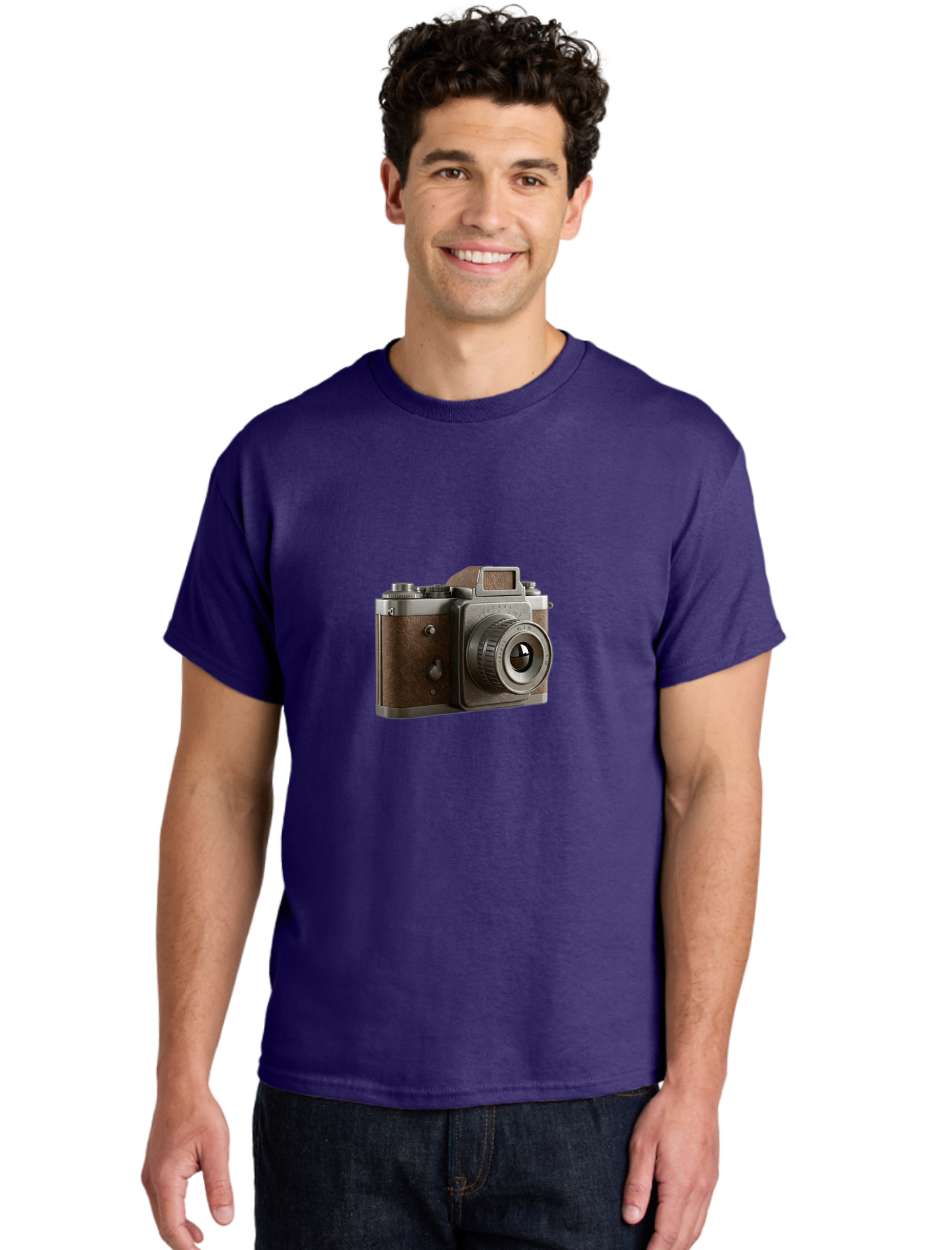 Old-Camera-1 Men'S Graphic Tee, 100% Cotton, Comfortable Casual Summer Wear, Machine Washable, Vintage Camera, Retro Photography, Antique Camera, Old Camera, Photography Equipment, Camera Lens, Classic Design, Nostalgic Feel, Bae570