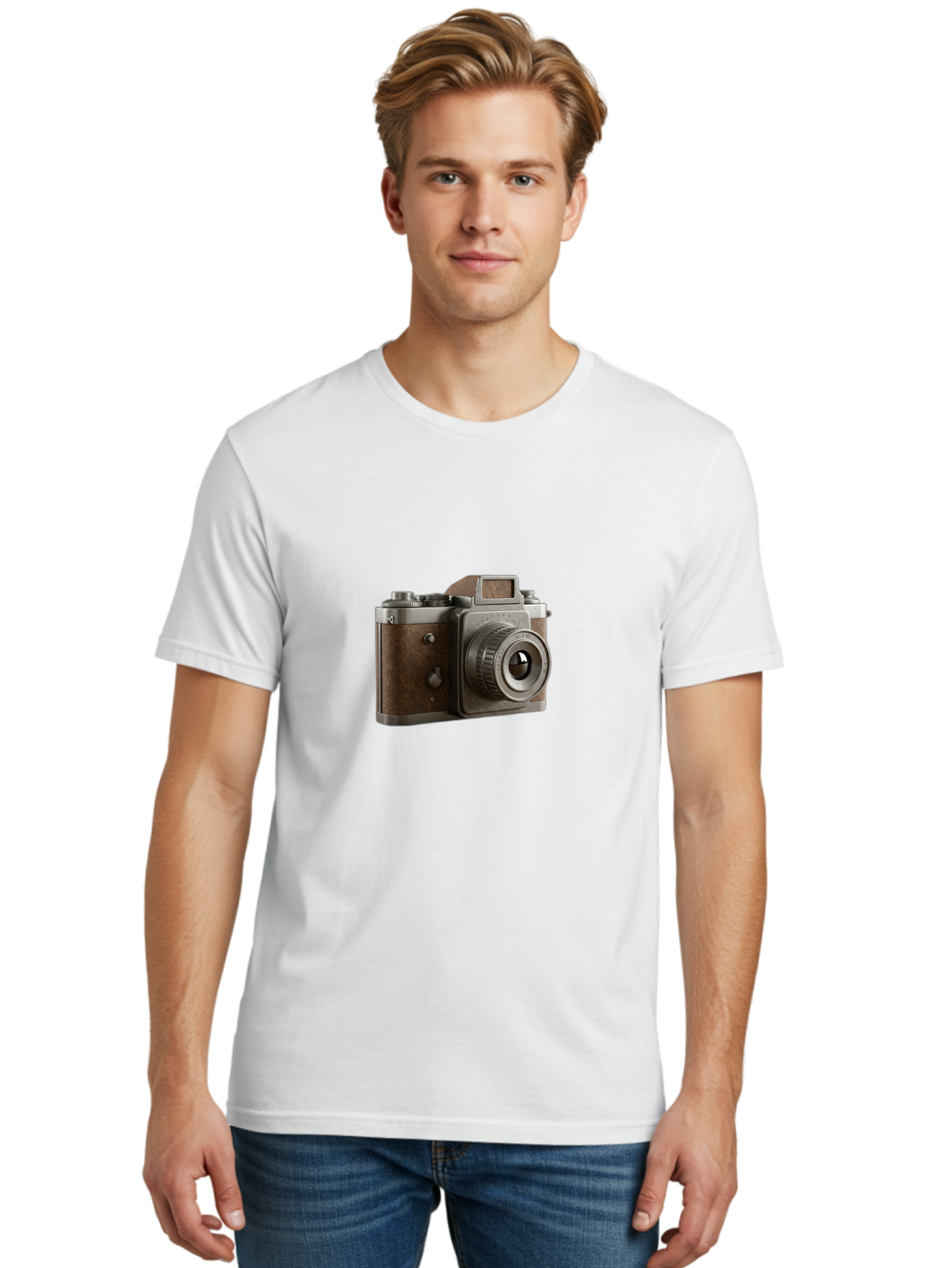 Old-Camera-1 Men'S Graphic Tee, 100% Cotton, Comfortable Casual Summer Wear, Machine Washable, Vintage Camera, Retro Photography, Antique Camera, Old Camera, Photography Equipment, Camera Lens, Classic Design, Nostalgic Feel, Bae570