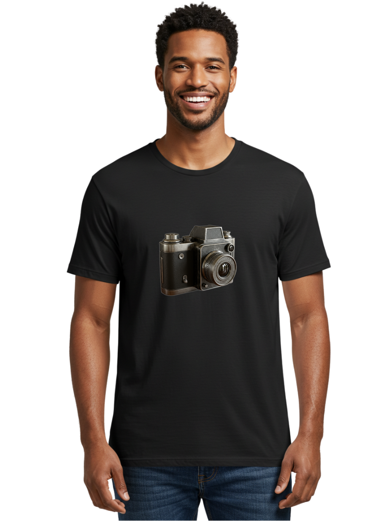 Old-Camera Men'S Graphic Tee, 100% Cotton, Comfortable Casual Summer Wear, Machine Washable, Classic Camera, Vintage Photography, Retro Style, Analog Camera, Photography Equipment, Antique Camera, Nostalgic Feel, Film Camera Bae571
