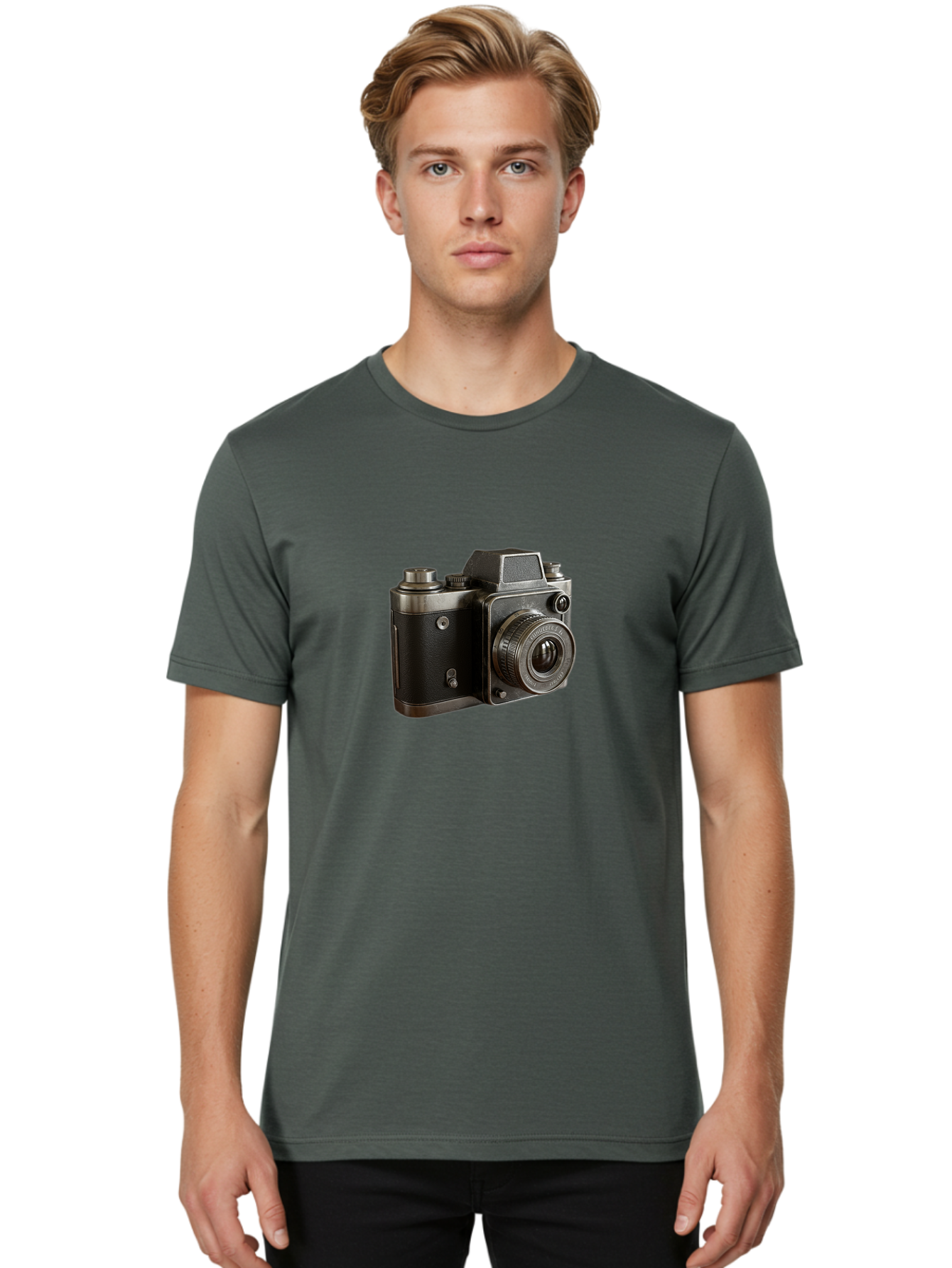 Old-Camera Men'S Graphic Tee, 100% Cotton, Comfortable Casual Summer Wear, Machine Washable, Classic Camera, Vintage Photography, Retro Style, Analog Camera, Photography Equipment, Antique Camera, Nostalgic Feel, Film Camera Bae571