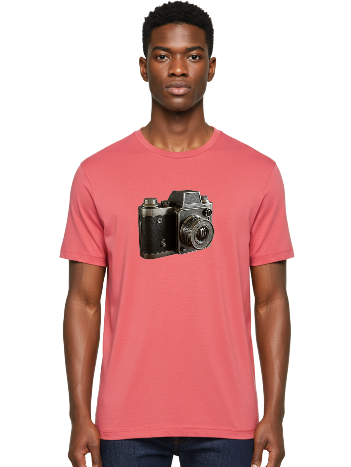 Old-Camera Men'S Graphic Tee, 100% Cotton, Comfortable Casual Summer Wear, Machine Washable, Classic Camera, Vintage Photography, Retro Style, Analog Camera, Photography Equipment, Antique Camera, Nostalgic Feel, Film Camera Bae571