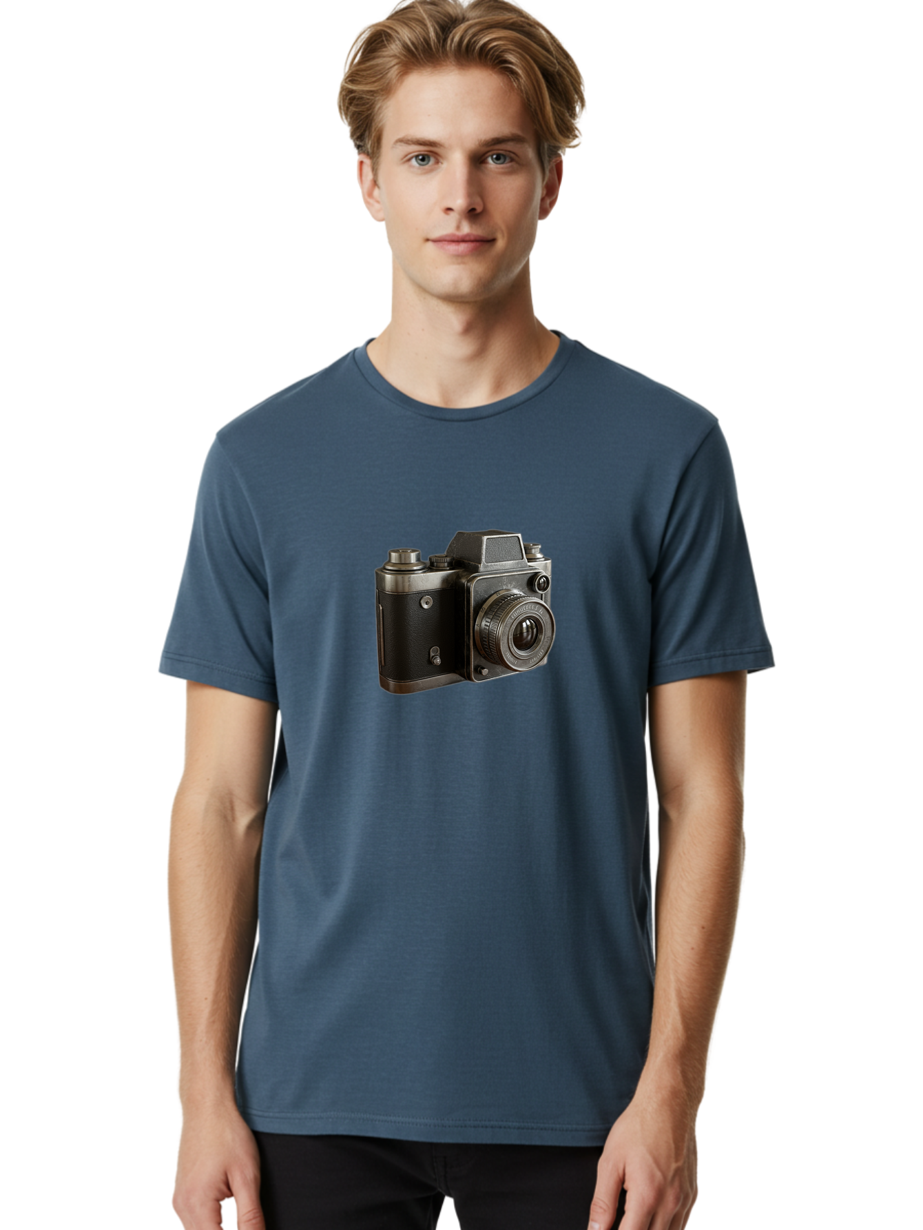Old-Camera Men'S Graphic Tee, 100% Cotton, Comfortable Casual Summer Wear, Machine Washable, Classic Camera, Vintage Photography, Retro Style, Analog Camera, Photography Equipment, Antique Camera, Nostalgic Feel, Film Camera Bae571