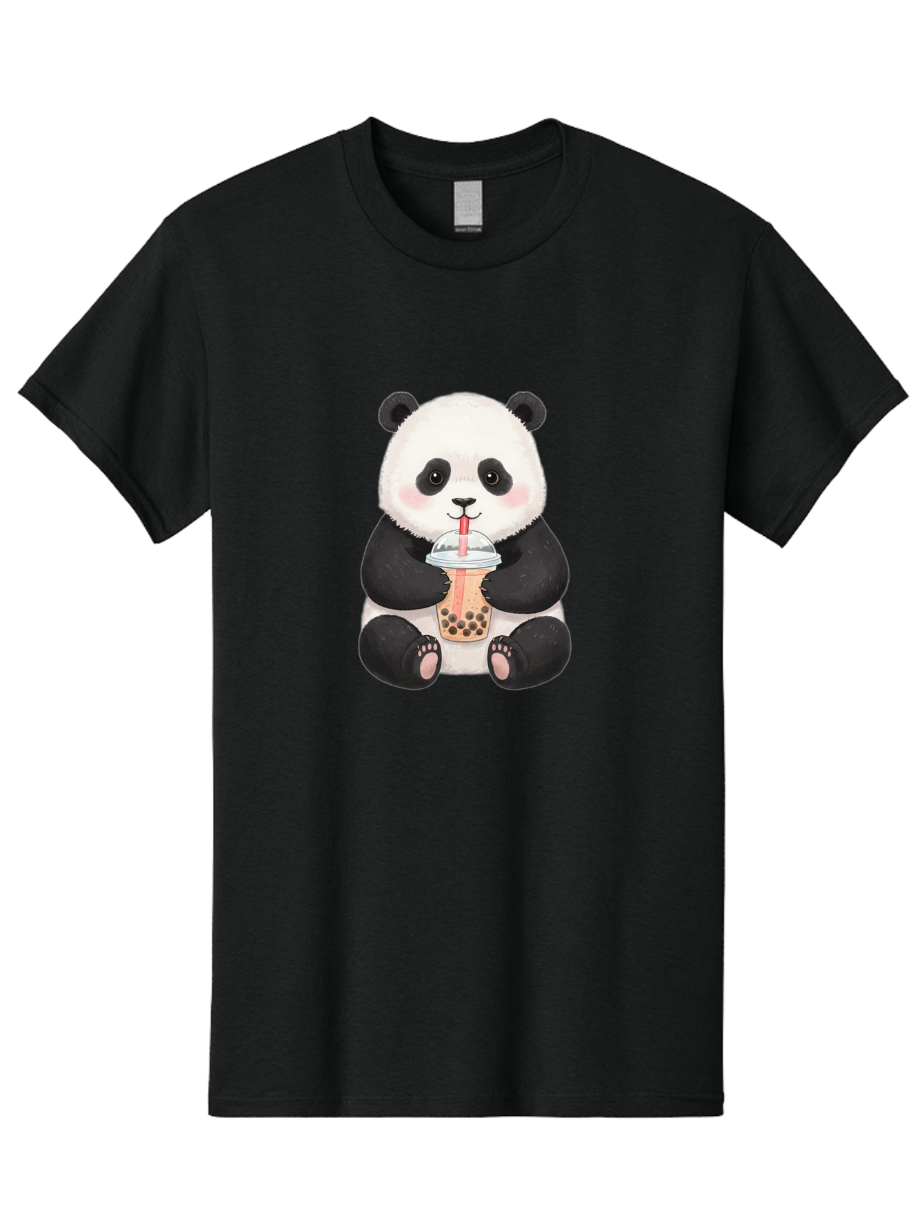 Panda-Drinking-Bubble-Tea-1 Men'S Graphic Tee, 100% Cotton, Comfortable Casual Summer Wear, Machine Washable, Panda Drinking Bubble Tea, Bubble Tea, Cute Panda, Cartoon Panda, Boba Tea, Adorable Animal, Milk Tea, Kawaii Culture, Panda Bear Bae578