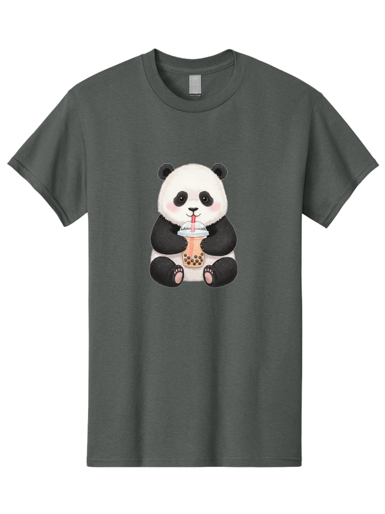Panda-Drinking-Bubble-Tea-1 Men'S Graphic Tee, 100% Cotton, Comfortable Casual Summer Wear, Machine Washable, Panda Drinking Bubble Tea, Bubble Tea, Cute Panda, Cartoon Panda, Boba Tea, Adorable Animal, Milk Tea, Kawaii Culture, Panda Bear Bae578