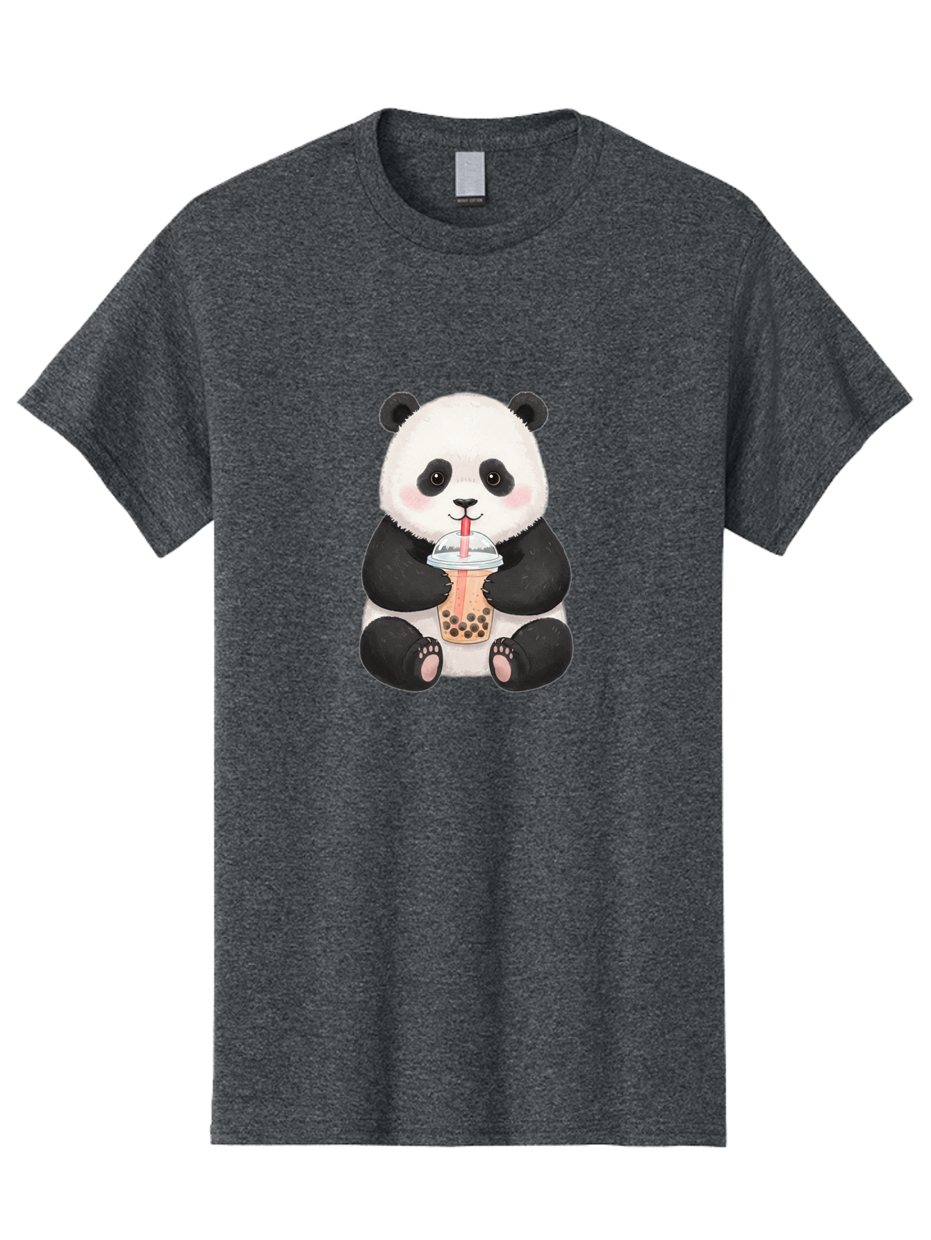 Panda-Drinking-Bubble-Tea-1 Men'S Graphic Tee, 100% Cotton, Comfortable Casual Summer Wear, Machine Washable, Panda Drinking Bubble Tea, Bubble Tea, Cute Panda, Cartoon Panda, Boba Tea, Adorable Animal, Milk Tea, Kawaii Culture, Panda Bear Bae578