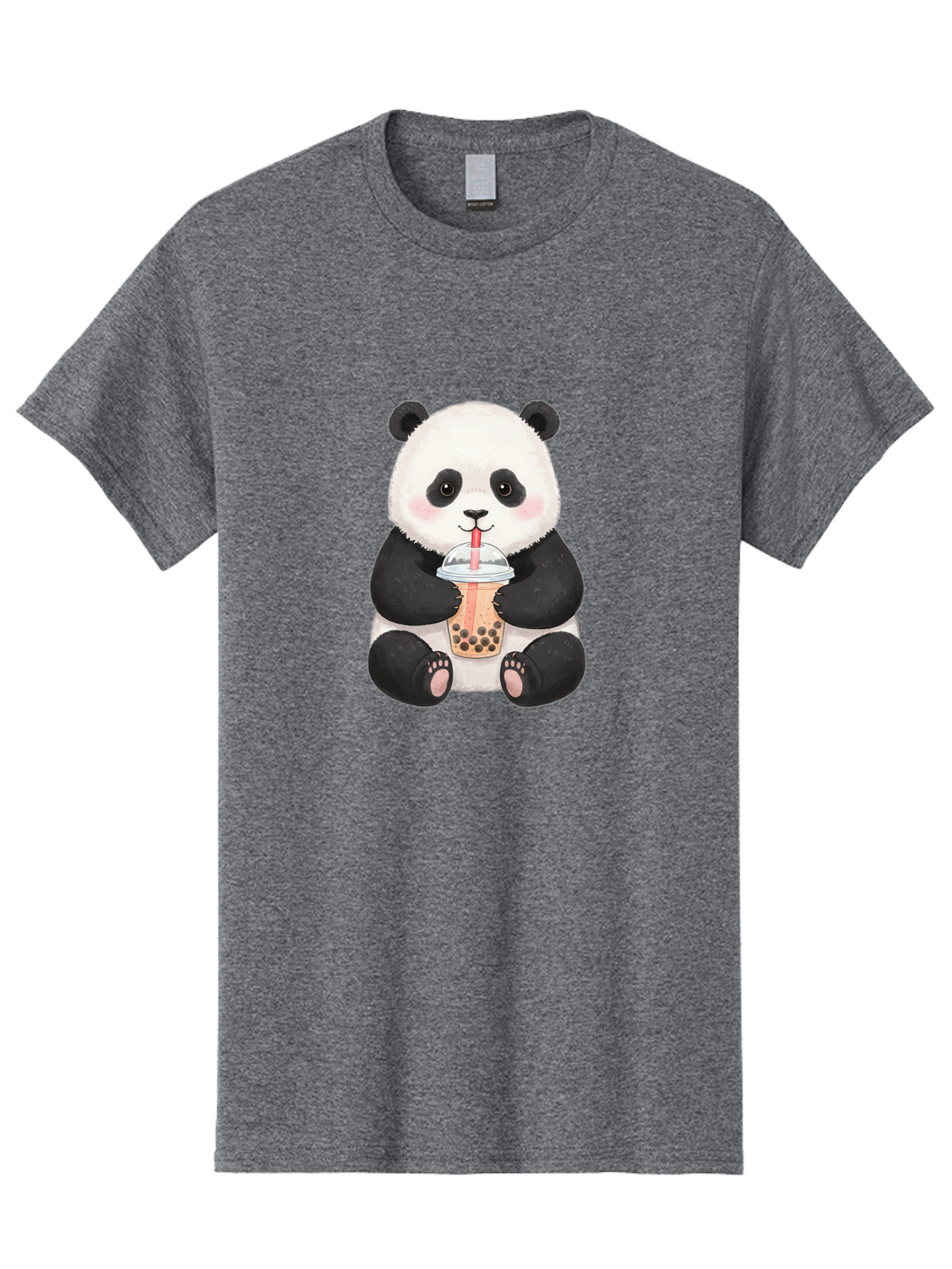 Panda-Drinking-Bubble-Tea-1 Men'S Graphic Tee, 100% Cotton, Comfortable Casual Summer Wear, Machine Washable, Panda Drinking Bubble Tea, Bubble Tea, Cute Panda, Cartoon Panda, Boba Tea, Adorable Animal, Milk Tea, Kawaii Culture, Panda Bear Bae578