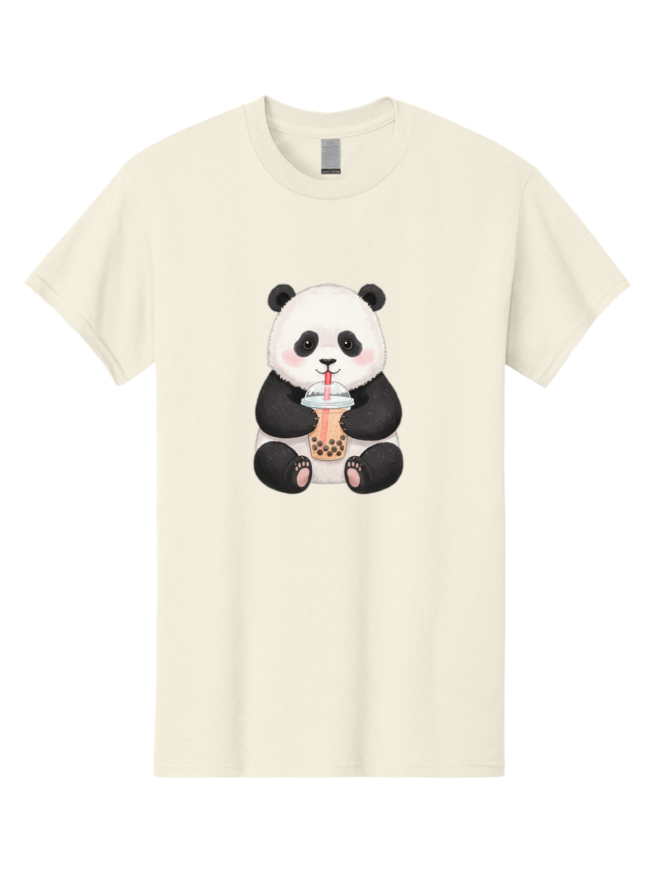 Panda-Drinking-Bubble-Tea-1 Men'S Graphic Tee, 100% Cotton, Comfortable Casual Summer Wear, Machine Washable, Panda Drinking Bubble Tea, Bubble Tea, Cute Panda, Cartoon Panda, Boba Tea, Adorable Animal, Milk Tea, Kawaii Culture, Panda Bear Bae578