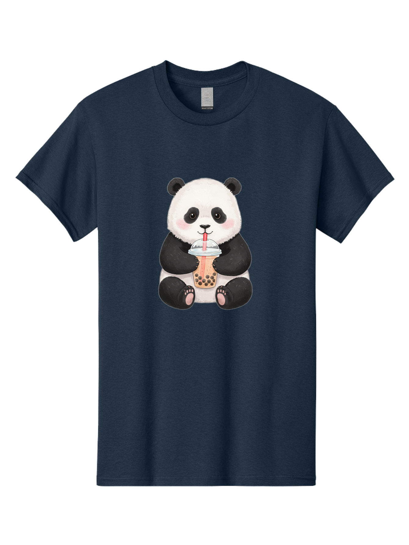 Panda-Drinking-Bubble-Tea-1 Men'S Graphic Tee, 100% Cotton, Comfortable Casual Summer Wear, Machine Washable, Panda Drinking Bubble Tea, Bubble Tea, Cute Panda, Cartoon Panda, Boba Tea, Adorable Animal, Milk Tea, Kawaii Culture, Panda Bear Bae578