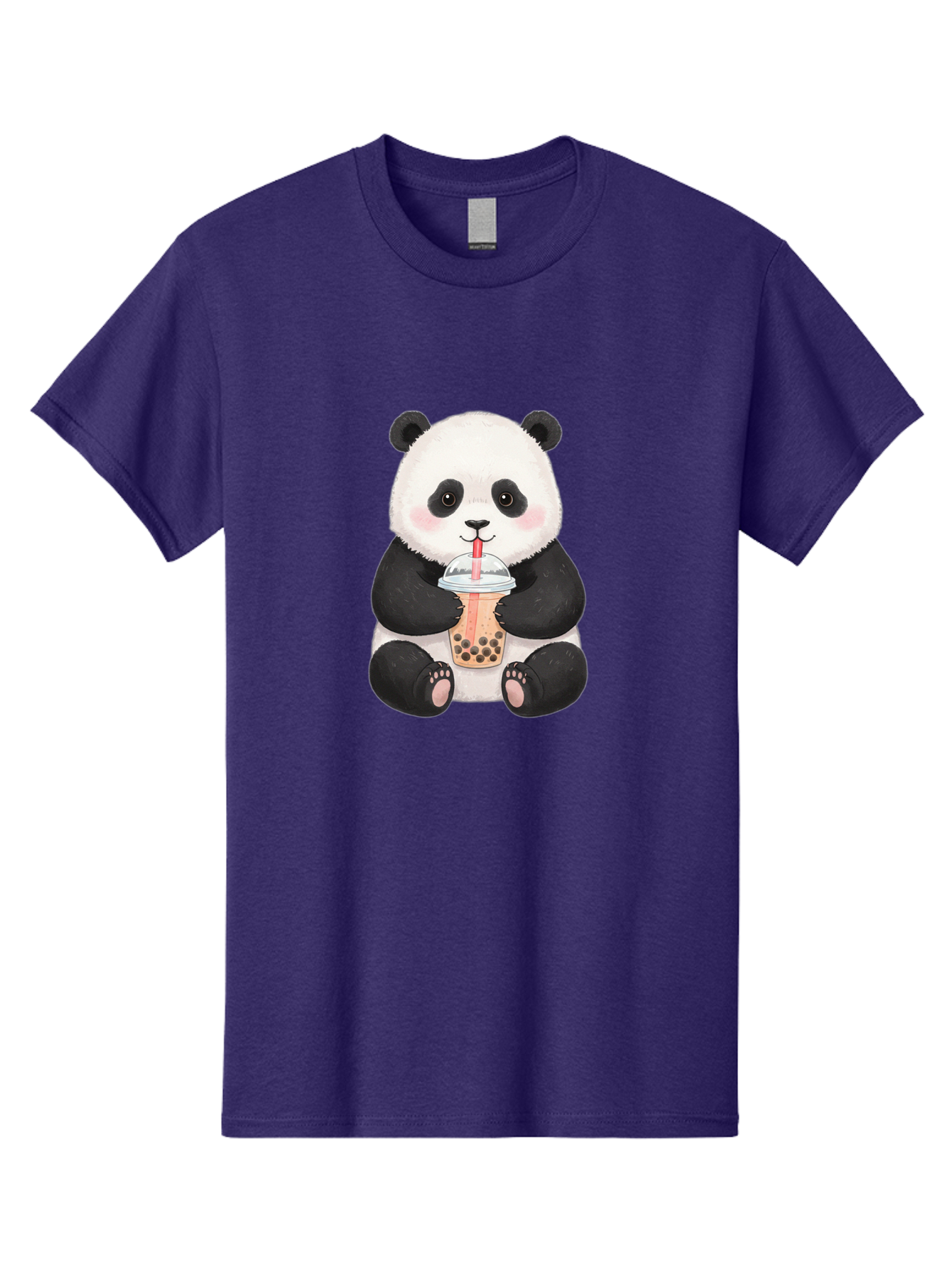 Panda-Drinking-Bubble-Tea-1 Men'S Graphic Tee, 100% Cotton, Comfortable Casual Summer Wear, Machine Washable, Panda Drinking Bubble Tea, Bubble Tea, Cute Panda, Cartoon Panda, Boba Tea, Adorable Animal, Milk Tea, Kawaii Culture, Panda Bear Bae578