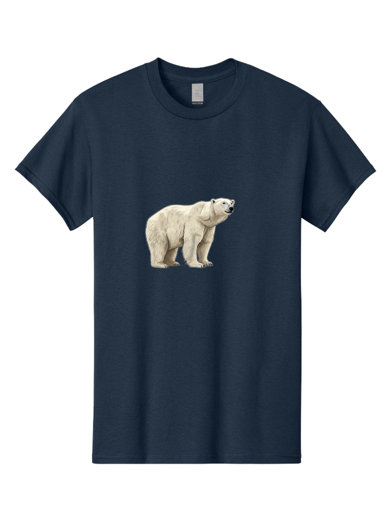 Polar-Bear-6 Men'S Graphic Tee, 100% Cotton, Comfortable Casual Summer Wear, Machine Washable, White Polar Bear, Arctic Wildlife, Large Mammal, Furry Creature, Carnivorous Animal, Majestic Creature, Wildlife Conservation, Polar Bear Species, Bae643
