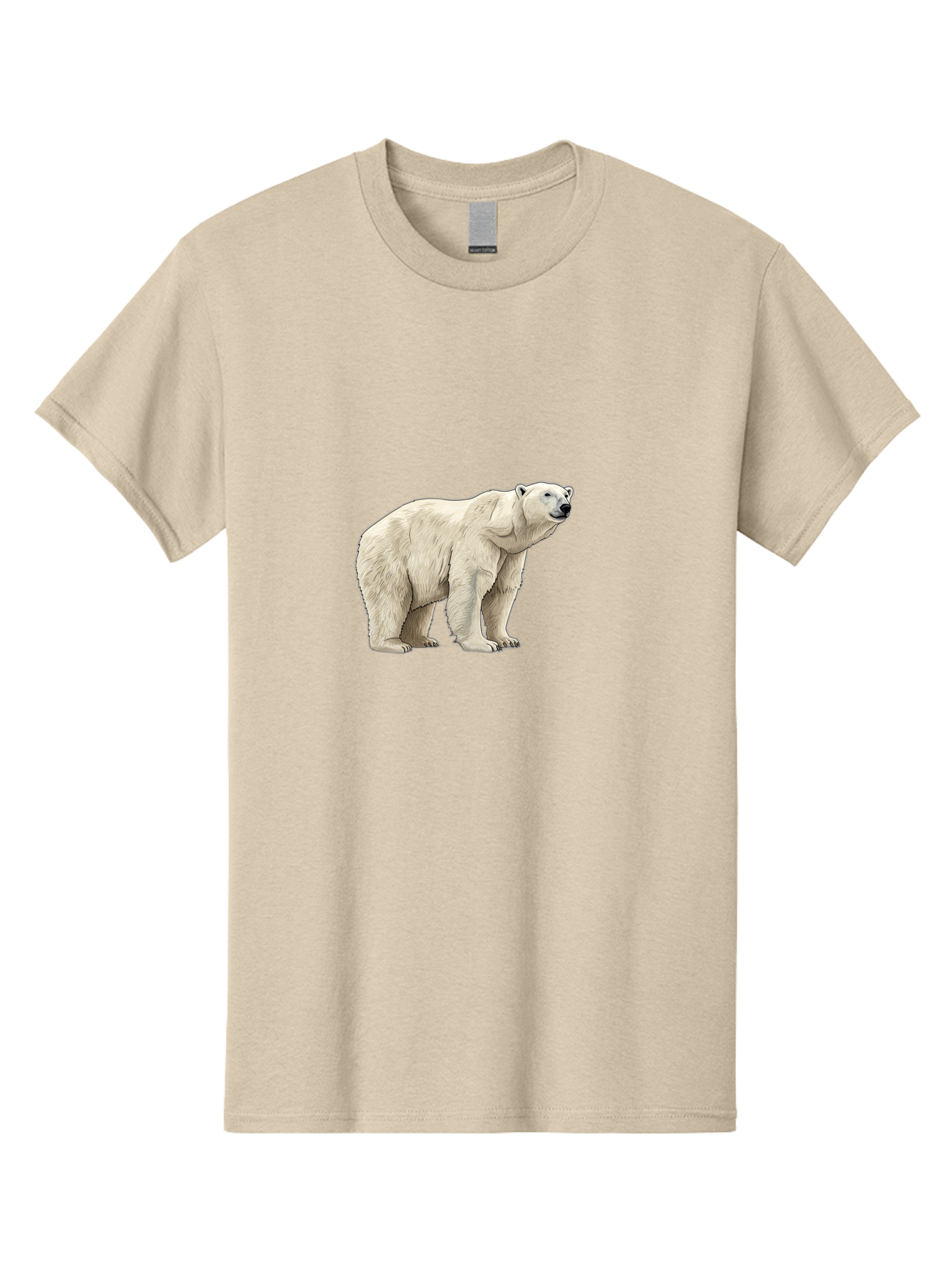 Polar-Bear-6 Men'S Graphic Tee, 100% Cotton, Comfortable Casual Summer Wear, Machine Washable, White Polar Bear, Arctic Wildlife, Large Mammal, Furry Creature, Carnivorous Animal, Majestic Creature, Wildlife Conservation, Polar Bear Species, Bae643