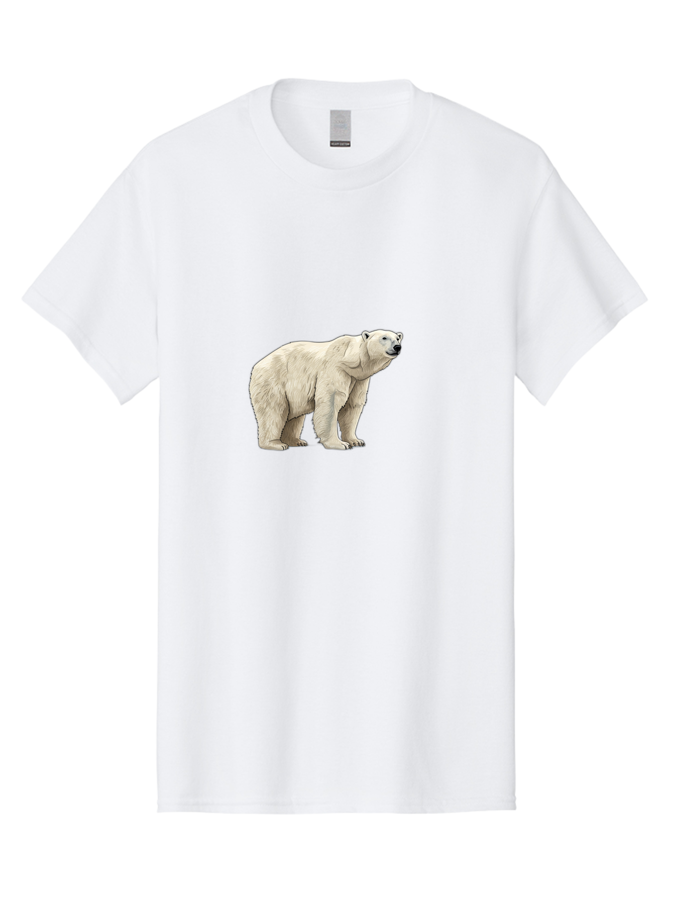 Polar-Bear-6 Men'S Graphic Tee, 100% Cotton, Comfortable Casual Summer Wear, Machine Washable, White Polar Bear, Arctic Wildlife, Large Mammal, Furry Creature, Carnivorous Animal, Majestic Creature, Wildlife Conservation, Polar Bear Species, Bae643