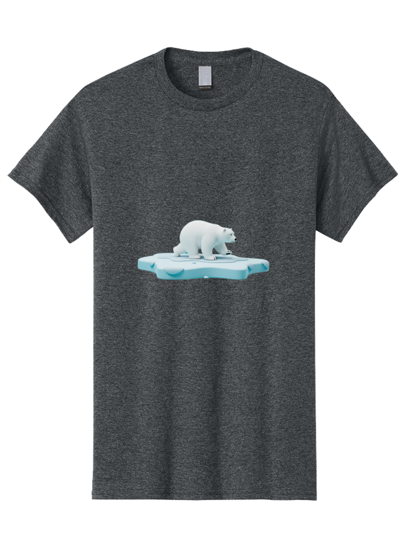 Polar-Bear-7 Men'S Graphic Tee, 100% Cotton, Comfortable Casual Summer Wear, Machine Washable, Polar Bear On Ice, Arctic Wildlife, Endangered Species, Climate Change, White Bear, Icy Landscape, Frozen Habitat Bae644