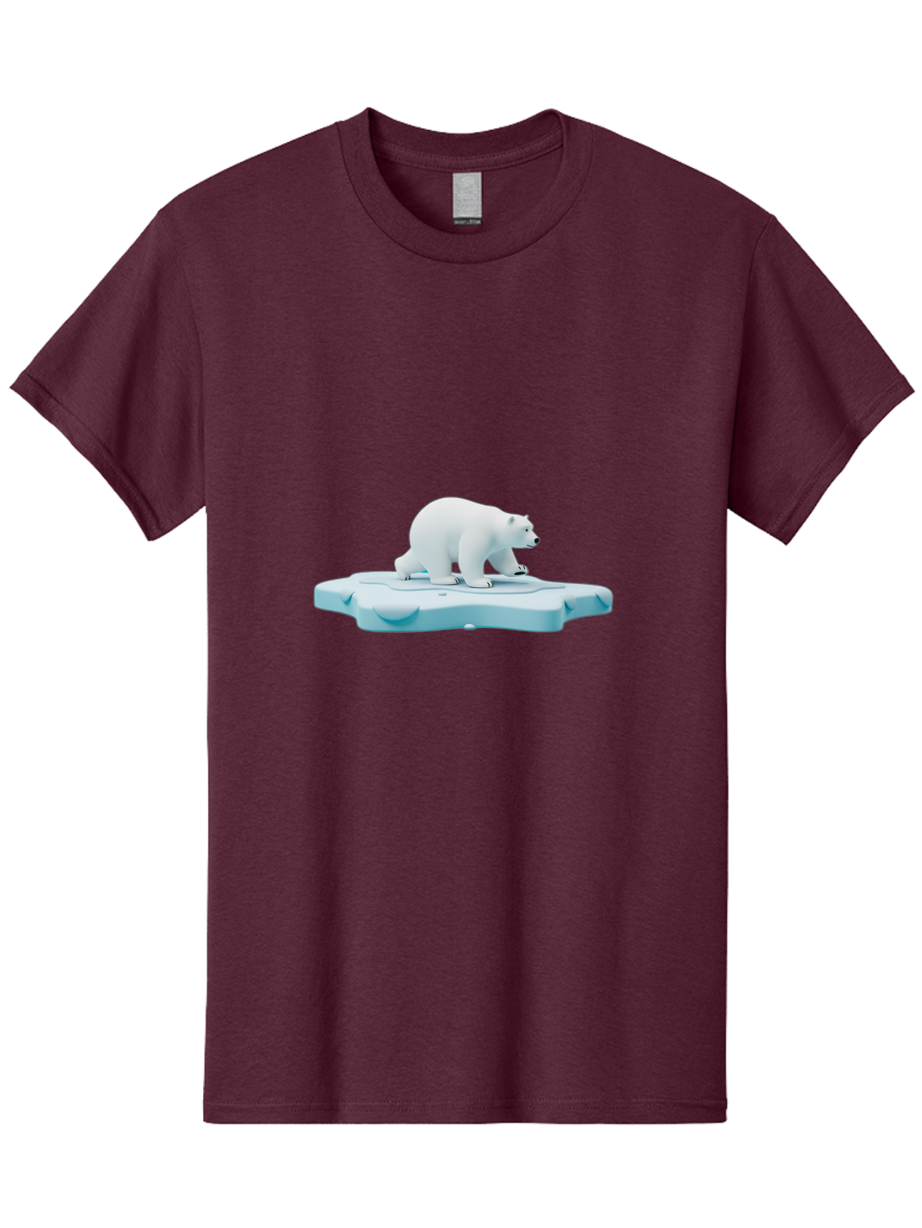 Polar-Bear-7 Men'S Graphic Tee, 100% Cotton, Comfortable Casual Summer Wear, Machine Washable, Polar Bear On Ice, Arctic Wildlife, Endangered Species, Climate Change, White Bear, Icy Landscape, Frozen Habitat Bae644