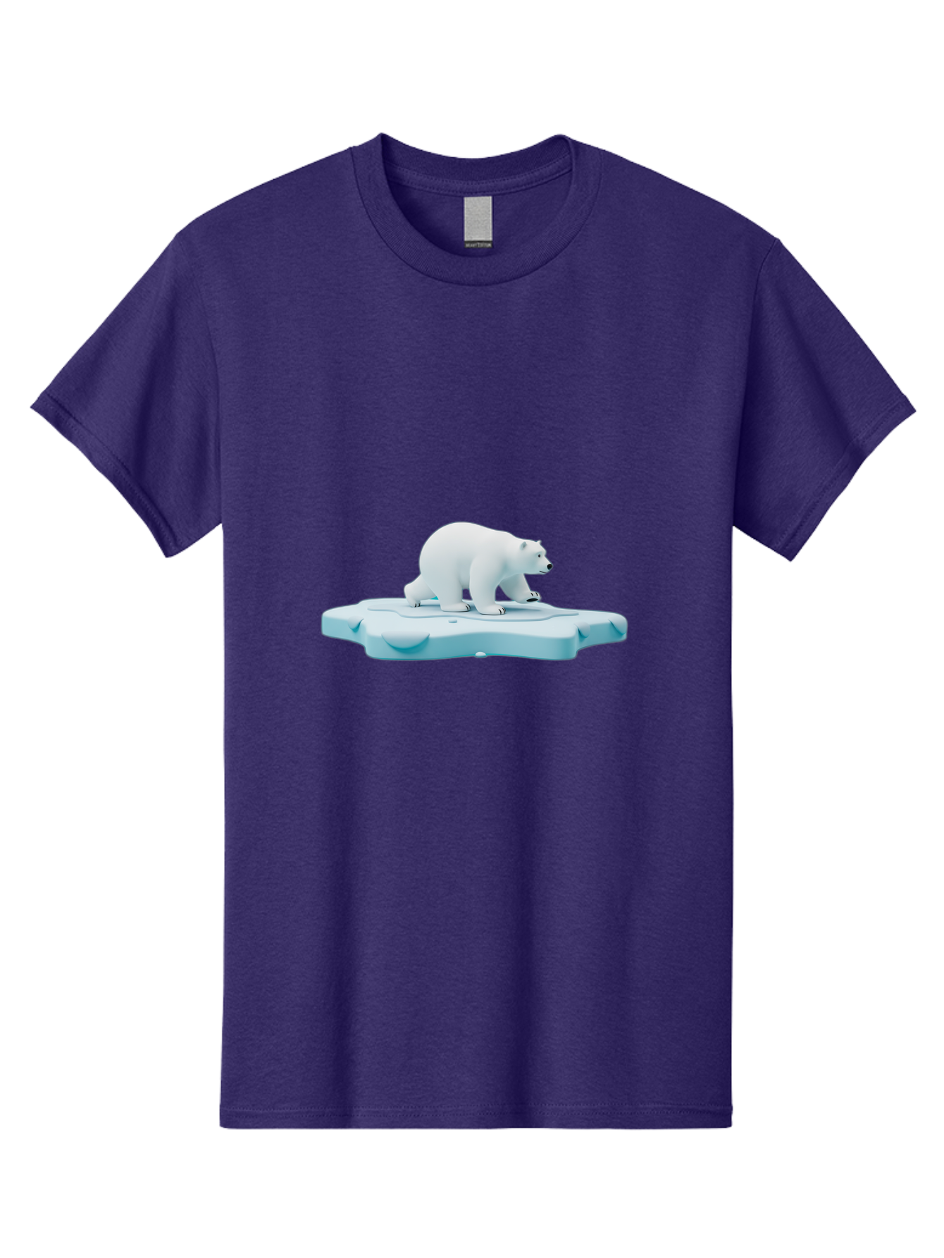 Polar-Bear-7 Men'S Graphic Tee, 100% Cotton, Comfortable Casual Summer Wear, Machine Washable, Polar Bear On Ice, Arctic Wildlife, Endangered Species, Climate Change, White Bear, Icy Landscape, Frozen Habitat Bae644