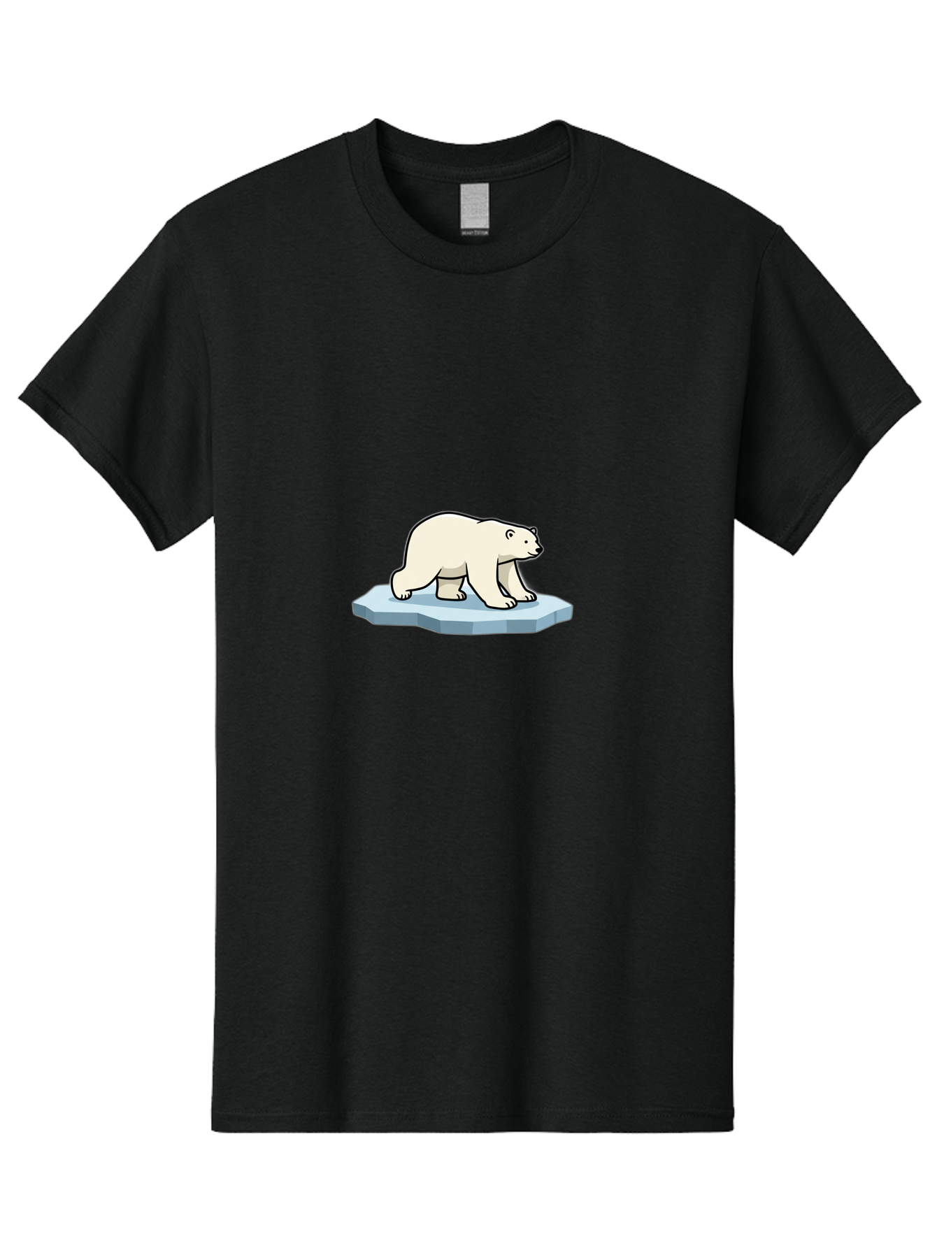Polar-Bear-On-Iceberg-1 Men'S Graphic Tee, 100% Cotton, Comfortable Casual Summer Wear, Machine Washable, Polar Bear On Ice, Arctic Wildlife, Cartoon Polar Bear, Ice Floe, Cold Climate, Winter Scene, Wild Animal, Polar Bear Walking Bae664
