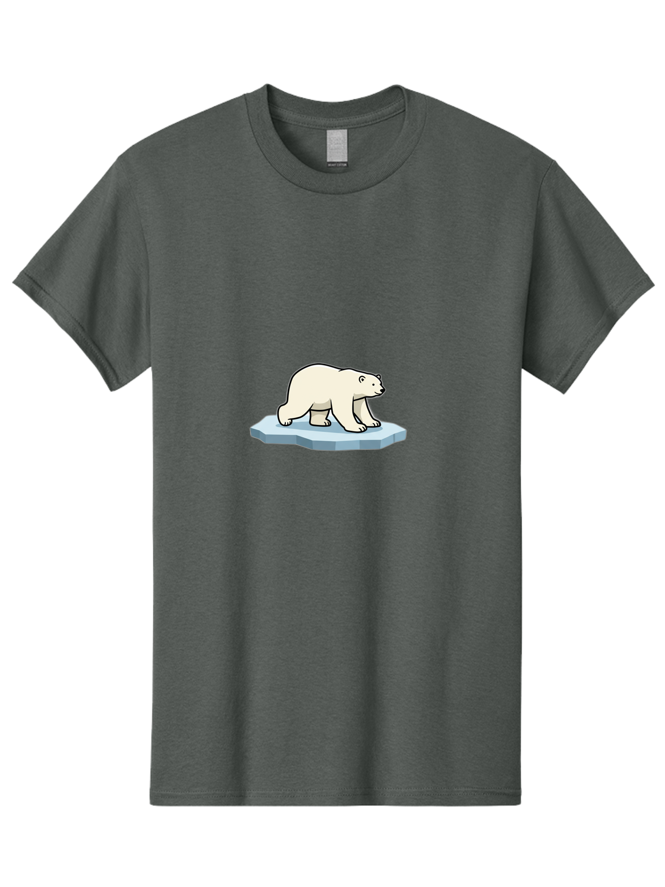 Polar-Bear-On-Iceberg-1 Men'S Graphic Tee, 100% Cotton, Comfortable Casual Summer Wear, Machine Washable, Polar Bear On Ice, Arctic Wildlife, Cartoon Polar Bear, Ice Floe, Cold Climate, Winter Scene, Wild Animal, Polar Bear Walking Bae664