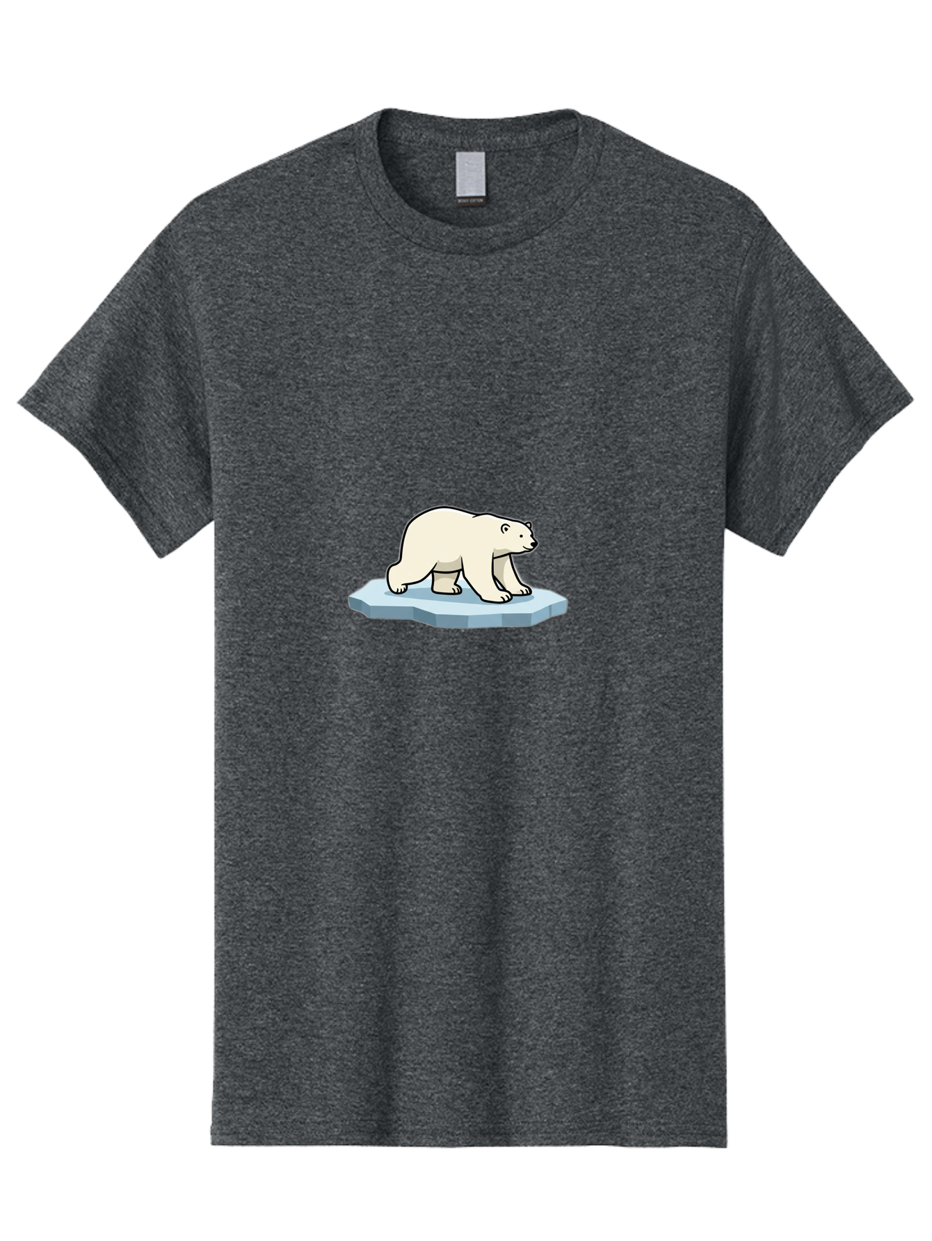 Polar-Bear-On-Iceberg-1 Men'S Graphic Tee, 100% Cotton, Comfortable Casual Summer Wear, Machine Washable, Polar Bear On Ice, Arctic Wildlife, Cartoon Polar Bear, Ice Floe, Cold Climate, Winter Scene, Wild Animal, Polar Bear Walking Bae664
